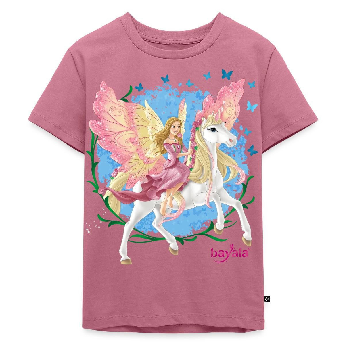 T-Shirt Schleich Bayala Elfe Feya Reitet Pegasus-Einhorn Kinder Premium T-Shir