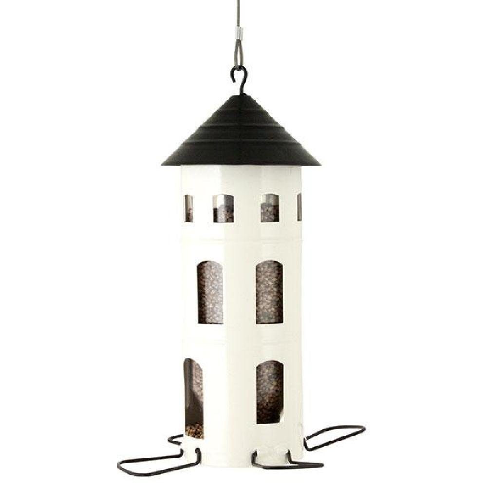Vogelhaus Futterhaus Kombi-Haus Samen Weiß