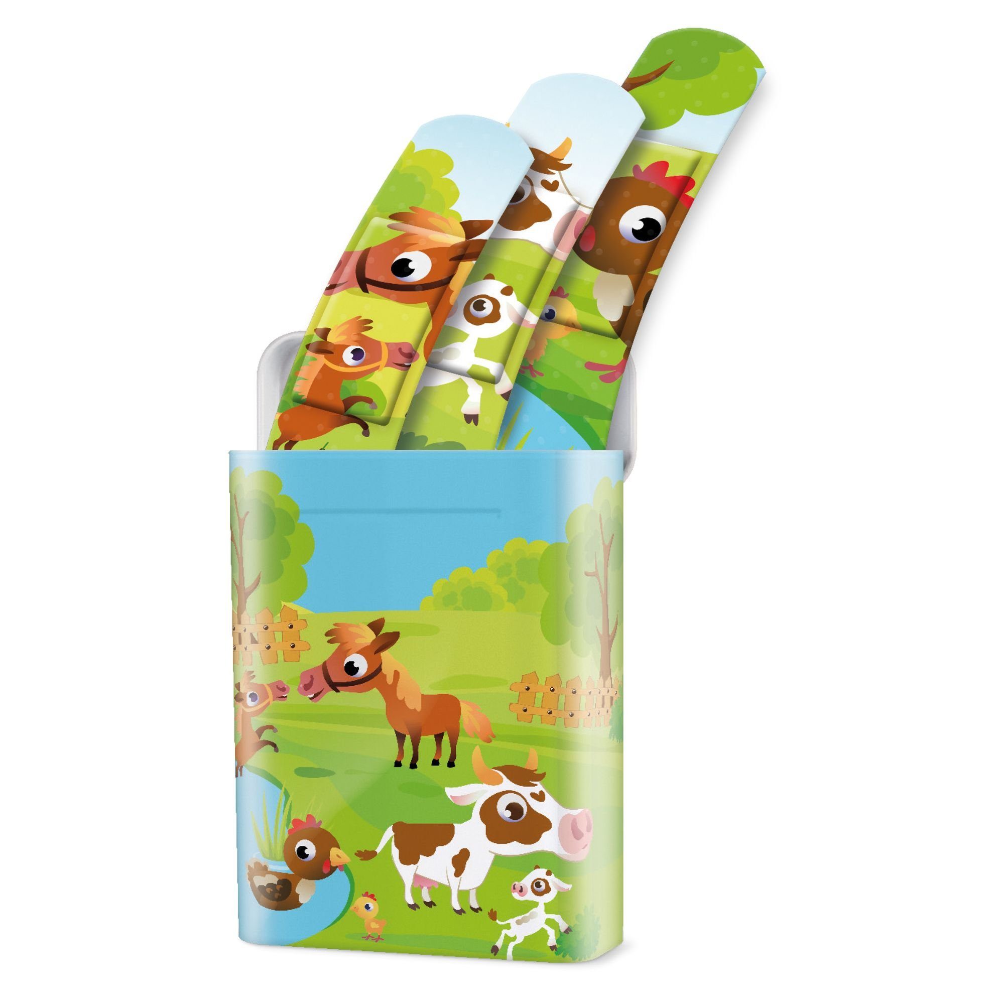 LifeMed Wundpflaster 40 KIDS-Pflaster-Strips in Box Lifemed 6 cm x 1,7 cm Farmtiere