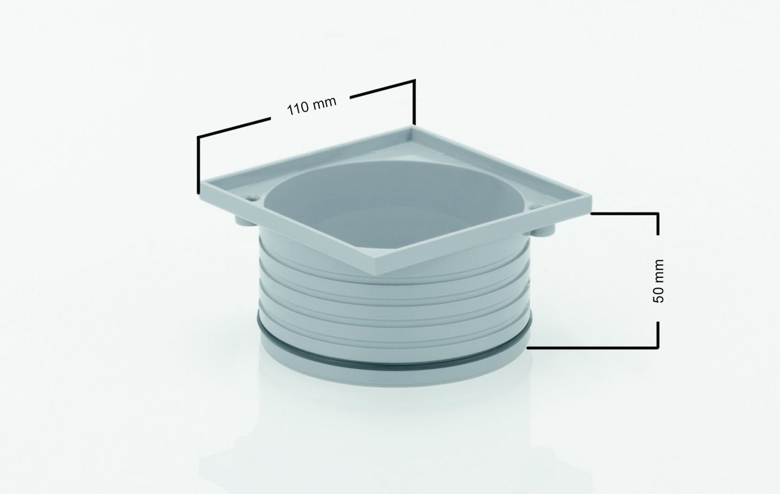 RUG Haus- und Hofablauf Zubehör Aufsatzstück mit Rahmen, passend für RUG Abläufe 316739 + 316740 + 316741 + 316742