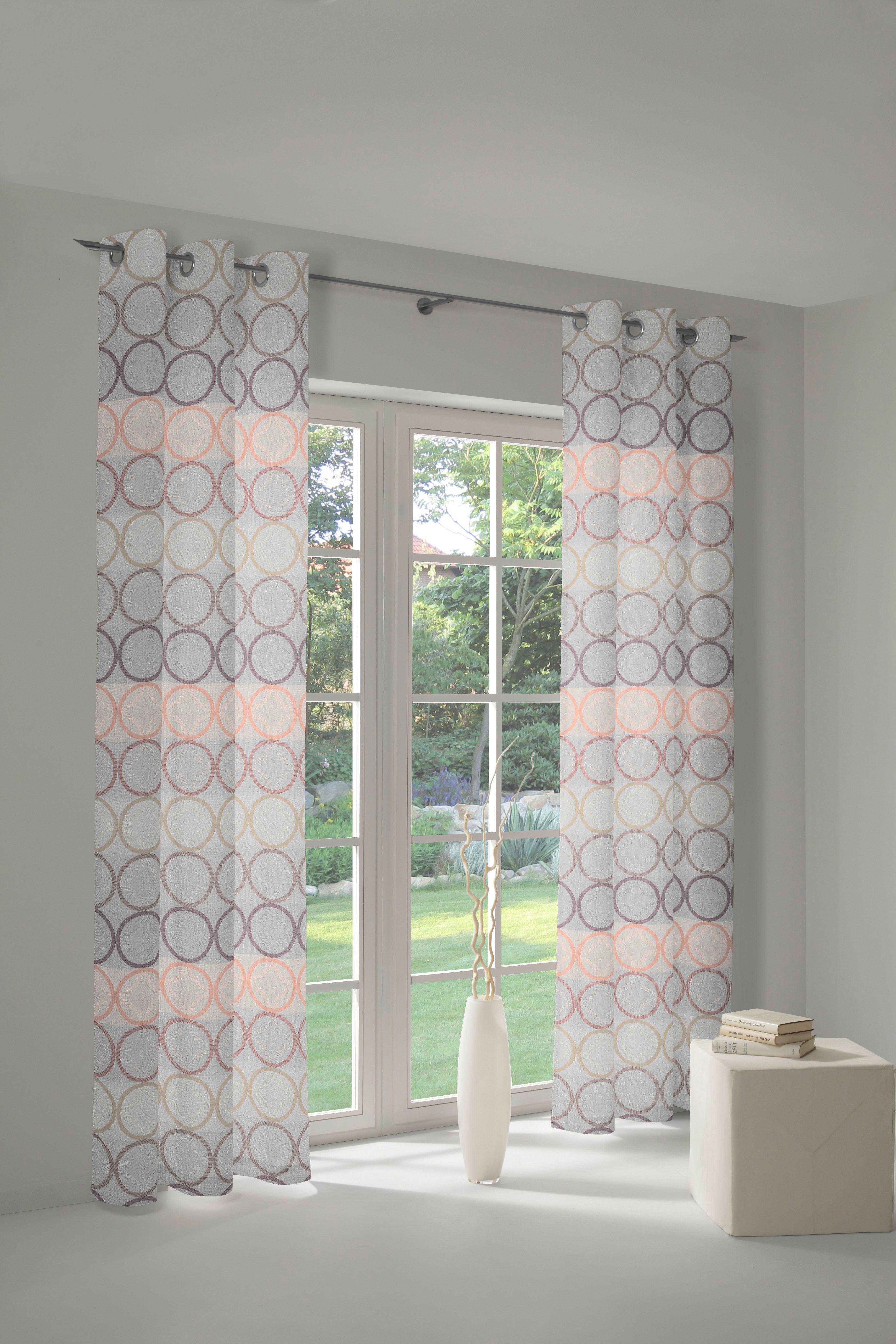 Wirth Vorhang Zirbello (1 St), Ösen, blickdicht, Jacquard