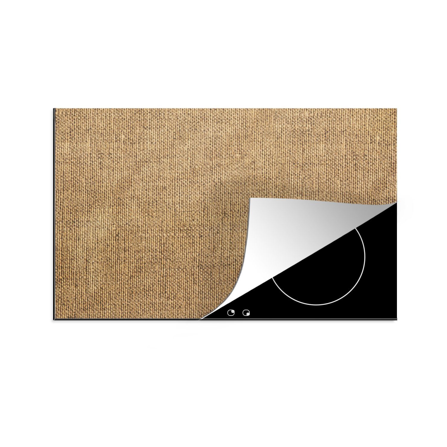 MuchoWow Herdblende-/Abdeckplatte Wand - Braun - Stoff, Vinyl, (1 tlg), 81x52 cm, Induktionskochfeld Schutz für die küche, Ceranfeldabdeckung