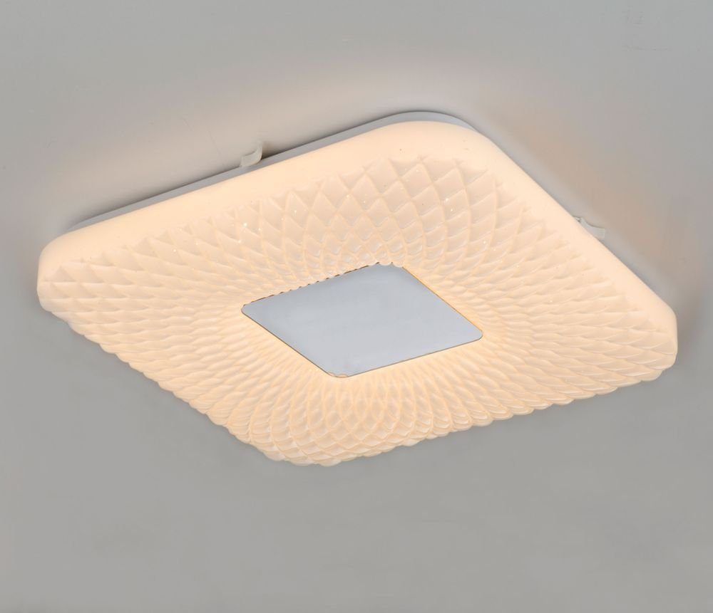 Globo LED Deckenleuchte, LED-Leuchtmittel fest Lampe Wohn LED Strahler Opal weiß Decken verbaut, Warmweiß, Leuchte Chrom