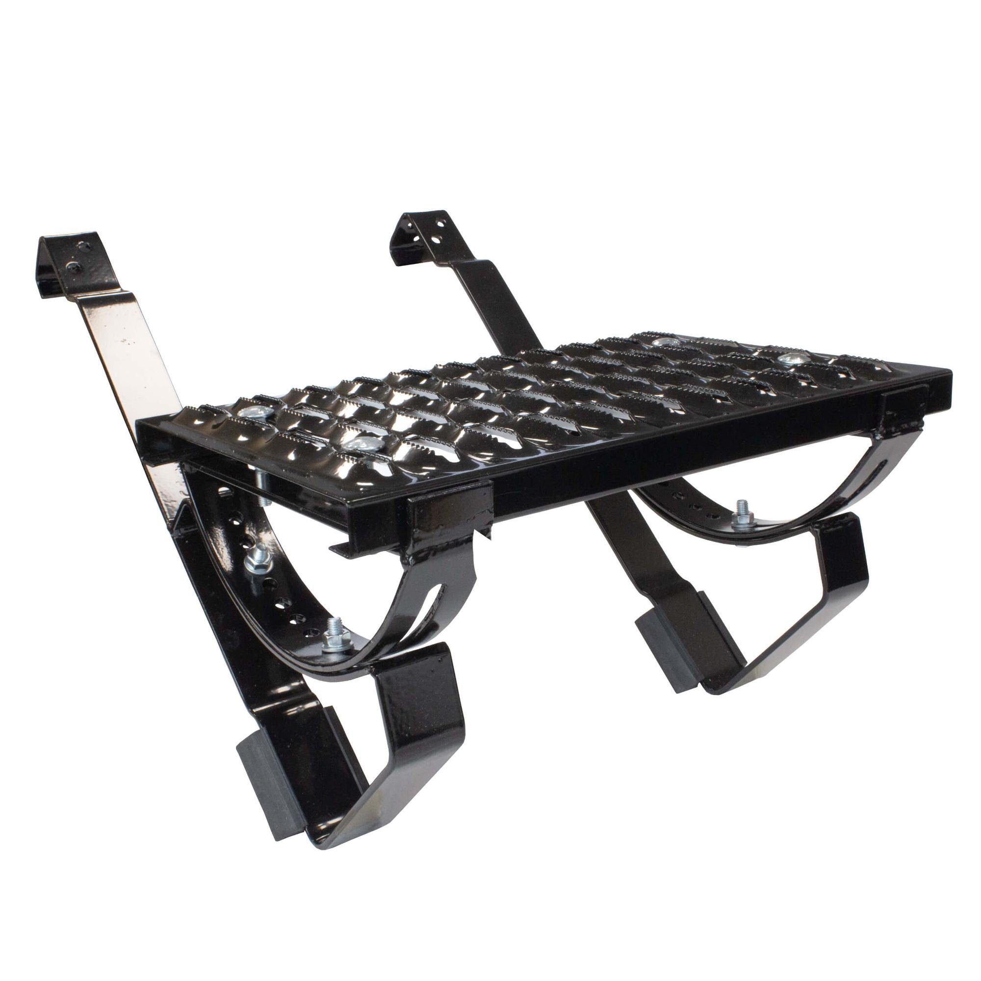 DAPRONA Trittleiter Laufrost Set für gewellte Dachziege (40cm, Schwarz, Dachtritte für Schornsteinfeger), inkl. Montagematerial für sichere Dachbegehung