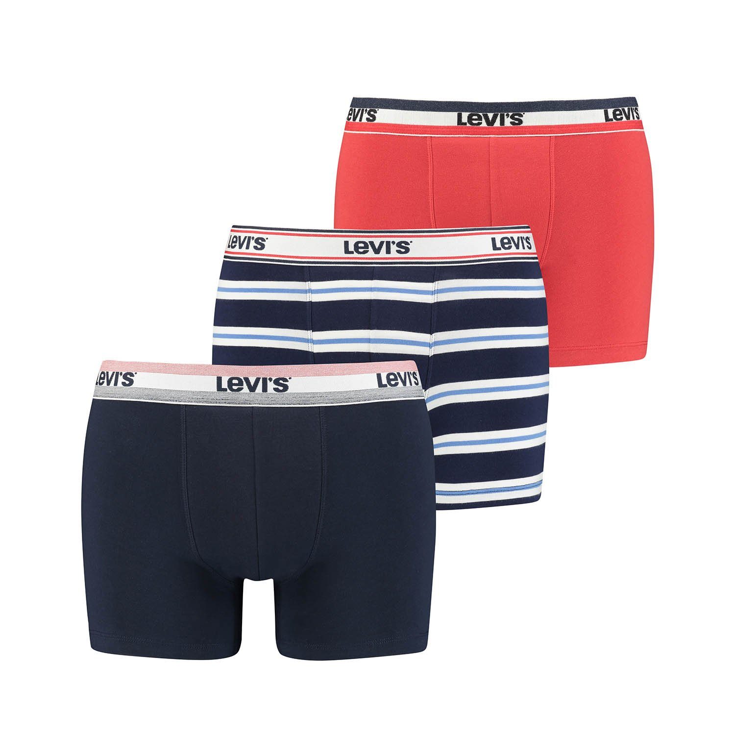 Levi's® Boxershorts LEVIS Men Giftbox Logo Boxer Brief 3P (3-St) 831 - navy/red