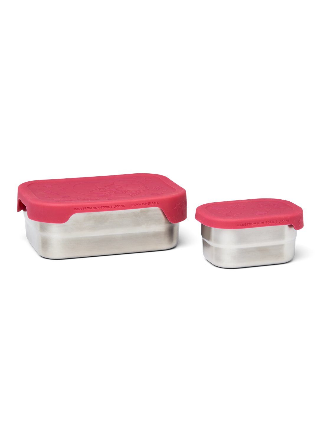ergobag Lunchbox Edelstahl Brotdose, Edelstahl, (Edelstahl Brotdose, 3-tlg., 1x Brotdose, 1x Trennfach), spülmaschinengeeignet bis 45 Grad, Handwäsche empfohlen