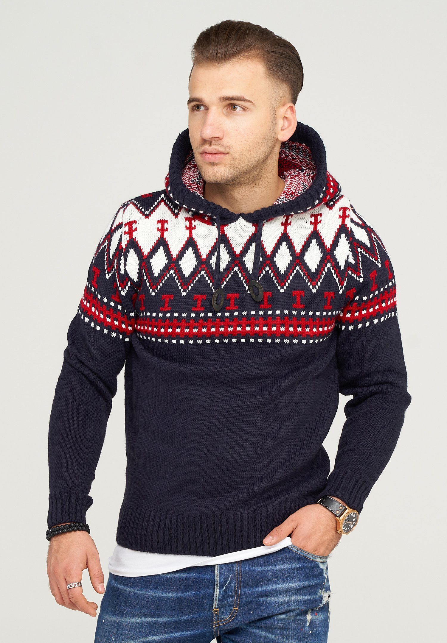 behype Strickpullover BHCHRIS im Norweger-Stil