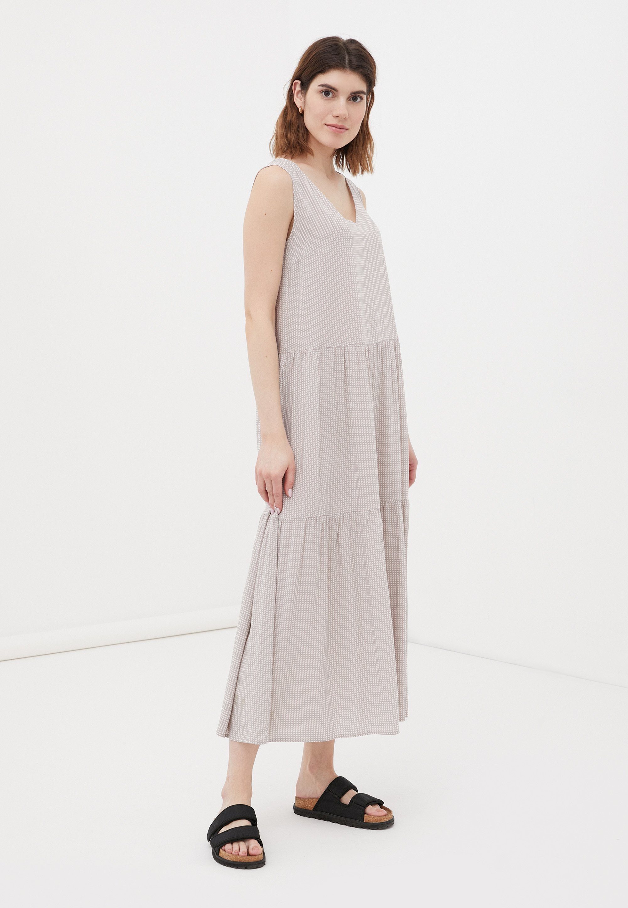 Finn Flare Sommerkleid Print mit V-Ausschnitt