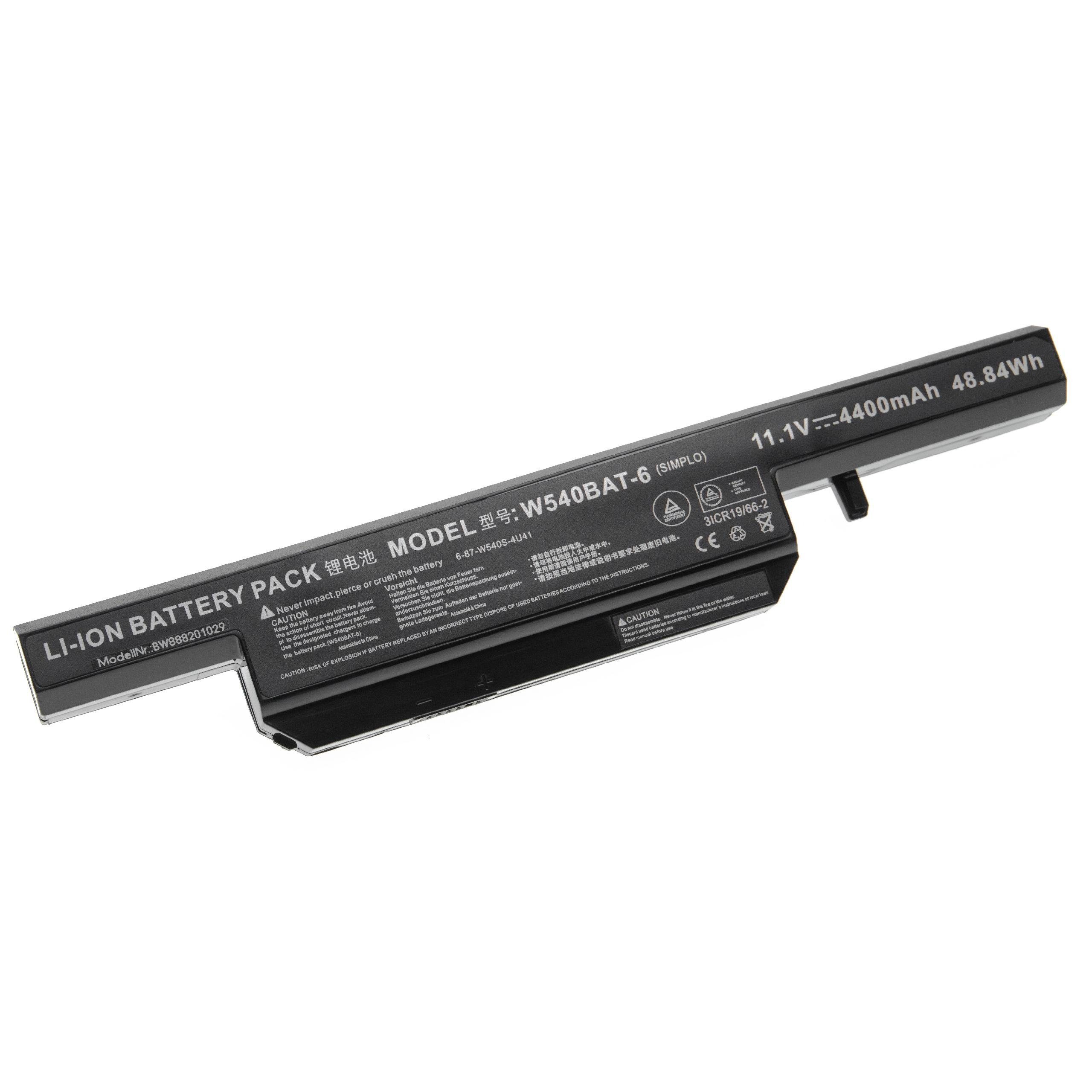 vhbw passend für Hasee K680E-G6D1, K680E-G6D2, K680E-G6D3, K680E-G6E3, Laptop-Akku 4400 mAh