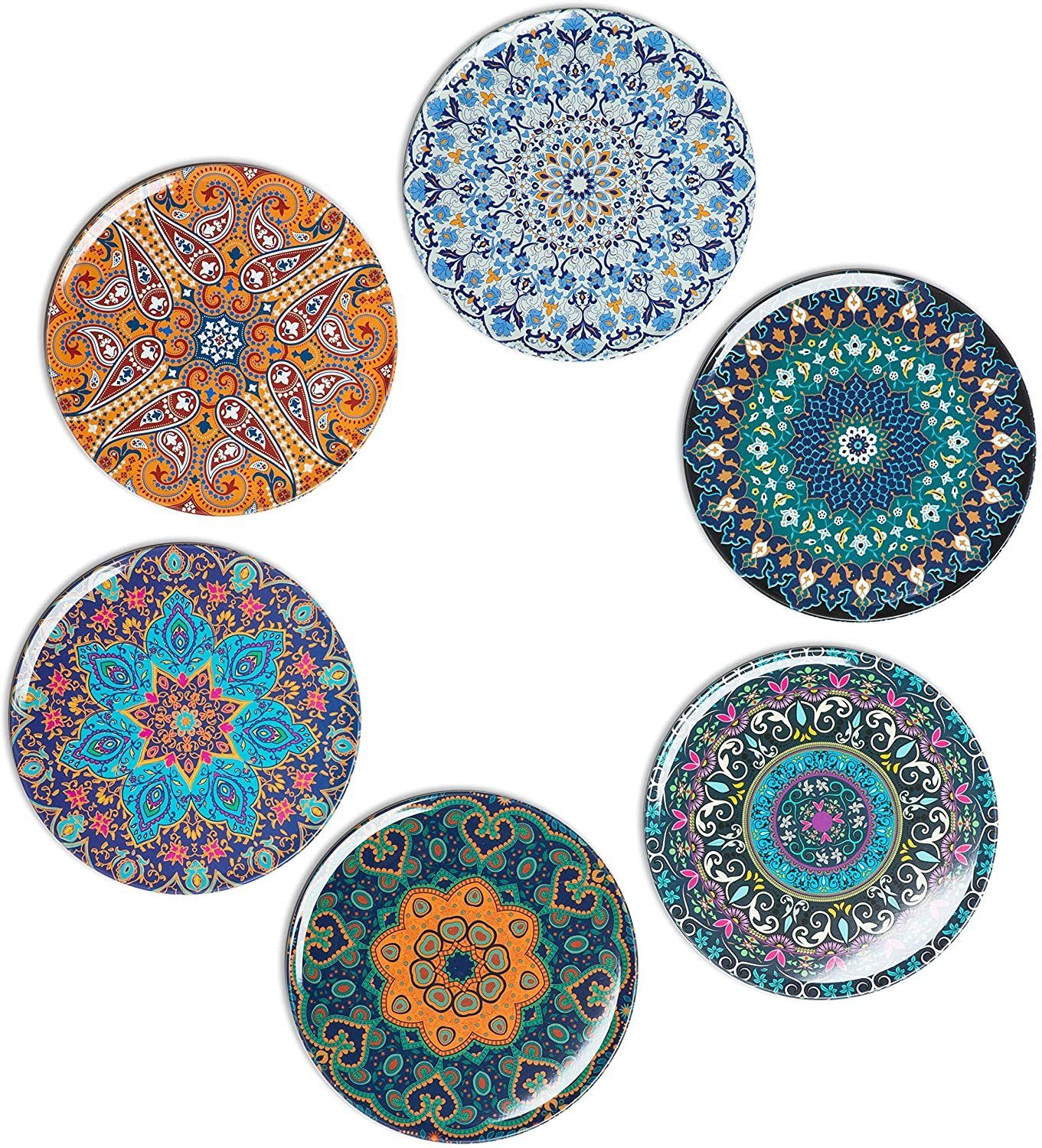 BOHORIA Getränkeuntersetzer BOHORIA® Premium Design Untersetzer (6er Set) - (rund, 9cm), Natur-Kork