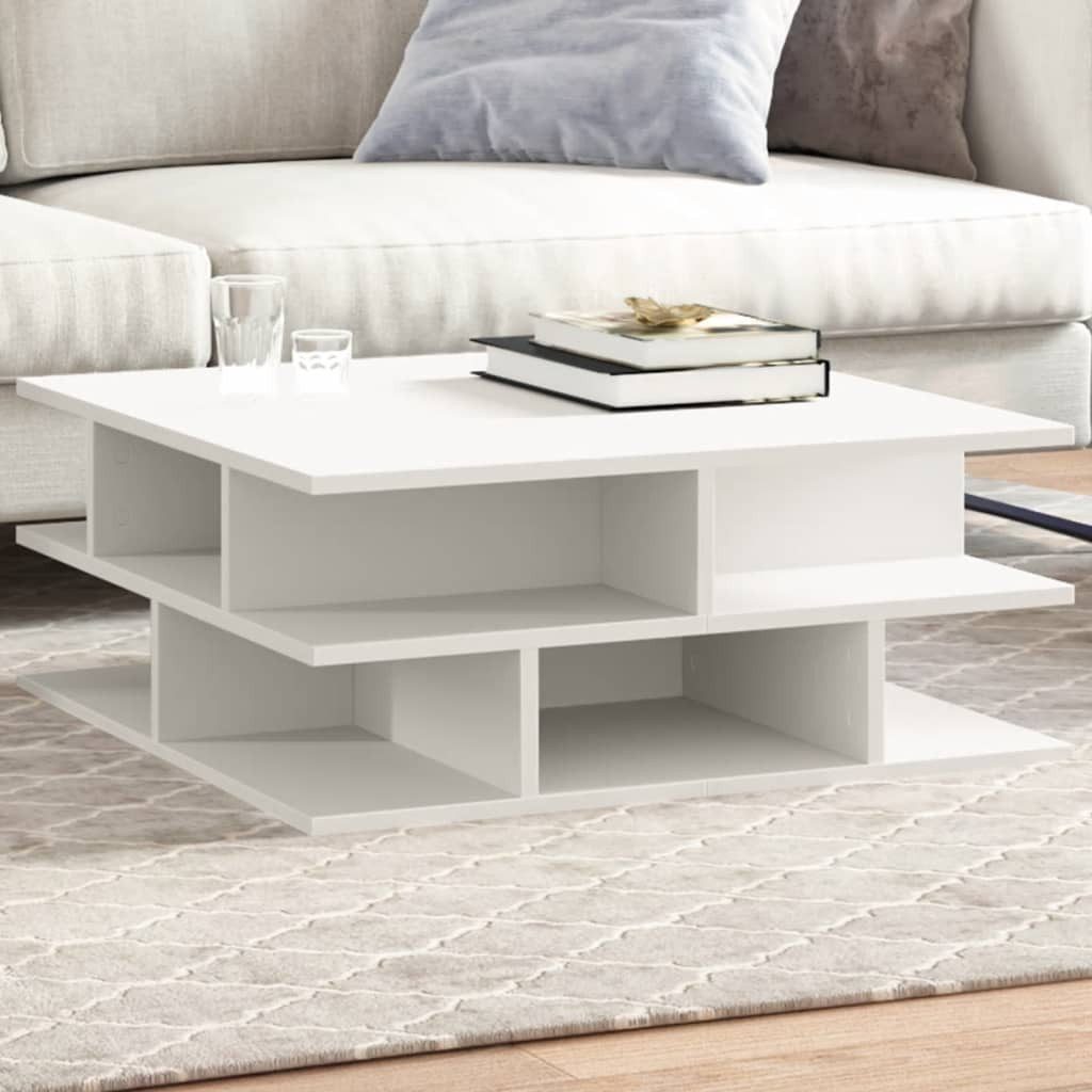vidaXL Couchtisch Couchtisch Weiß 70x70x29 cm Holzwerkstoff (1-St)
