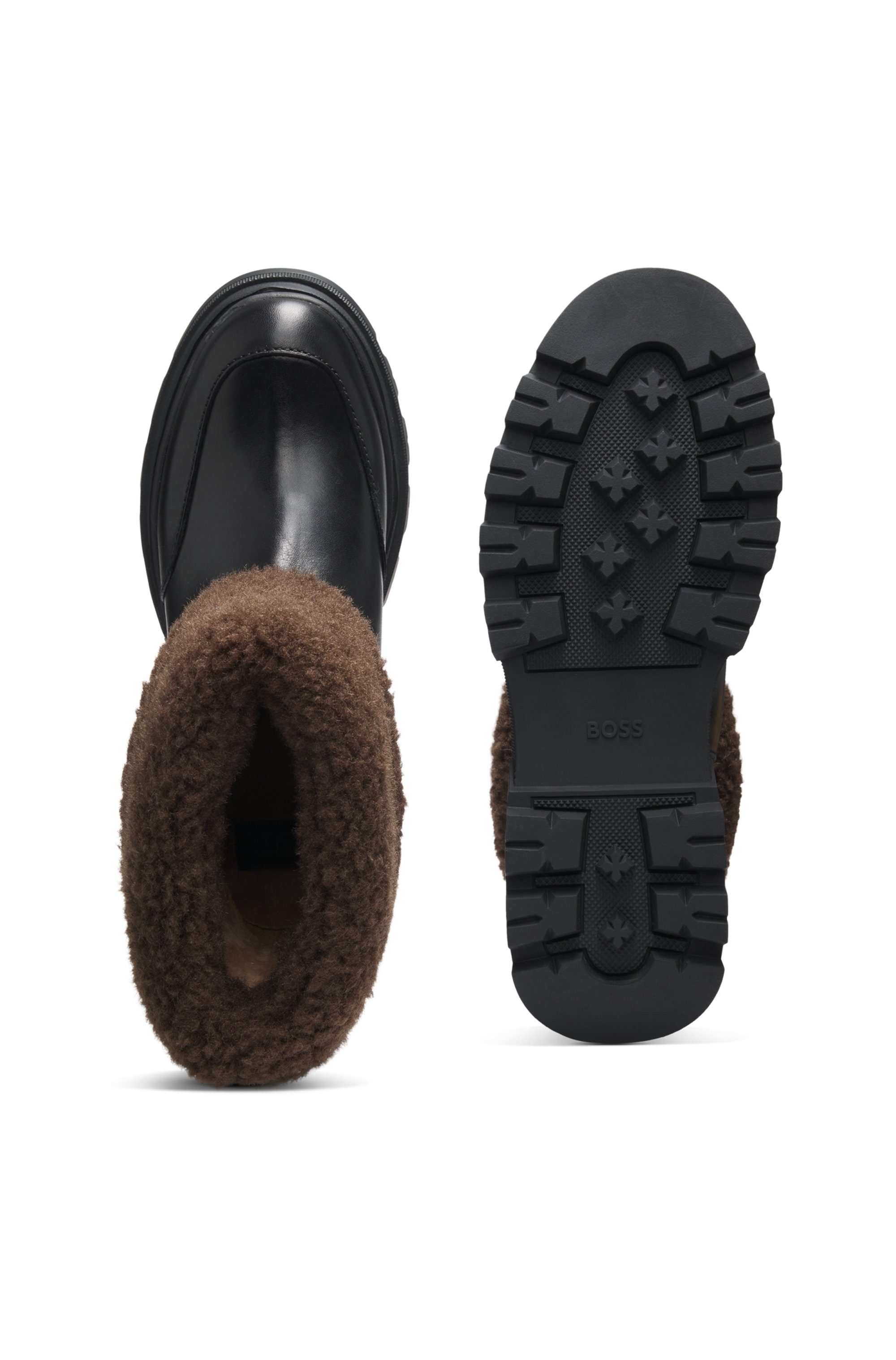 BOSS Foster_Bootie_RBLTFR Winterboots Plateauboots, Winterstiefelette mit k günstig online kaufen