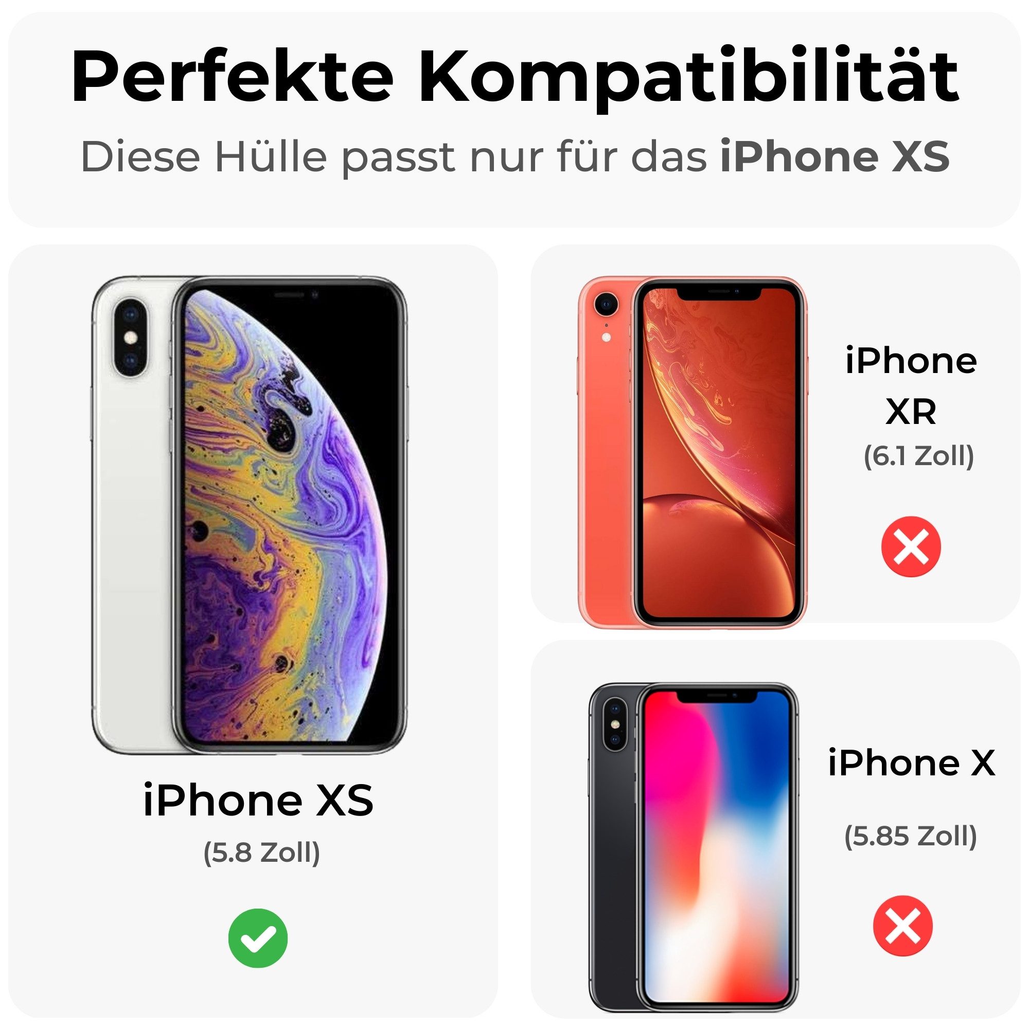 betterfon Handyhülle Handytasche für Apple iPhone Klapphülle Klapphülle, Bookstyle-Hülle: Magnetverschluss 3 Kartenfächer & Standfunktion