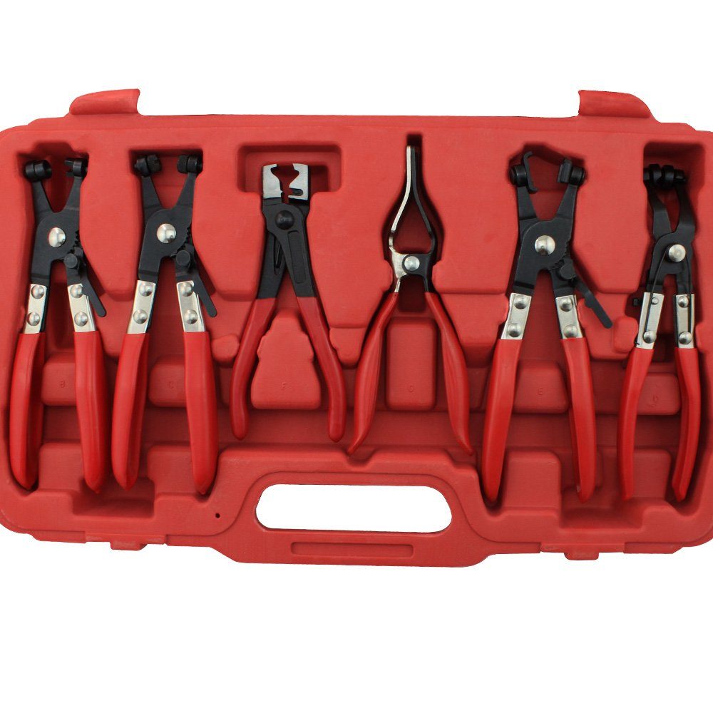 Koffer Schlauchklemmenzange Werkzeug Clanmacy 11tlg mit Tragekoffer Zangen Werkzeugset Clip Schlauch