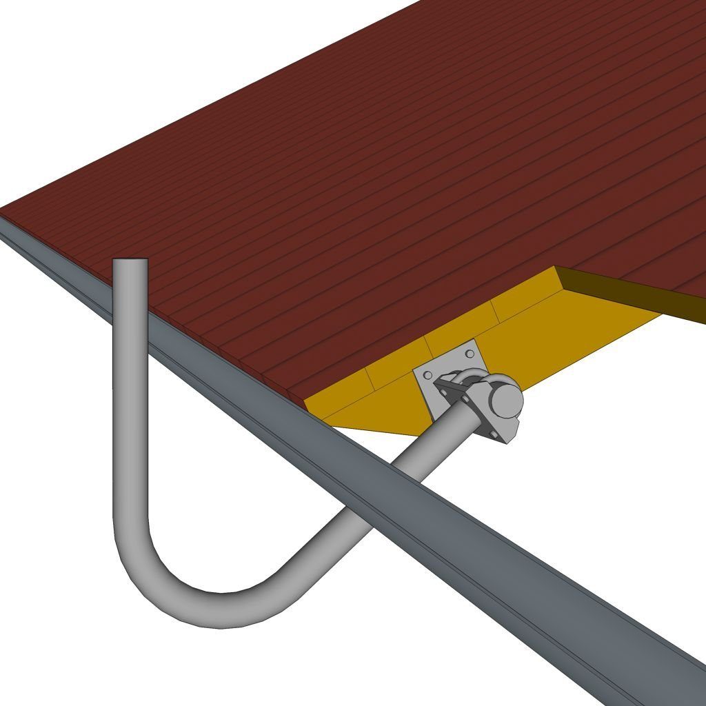 Koscom Dachsparrenhalter Dachüberstandshalterung, zur Dachüberständen von Montage Satspiegeln an