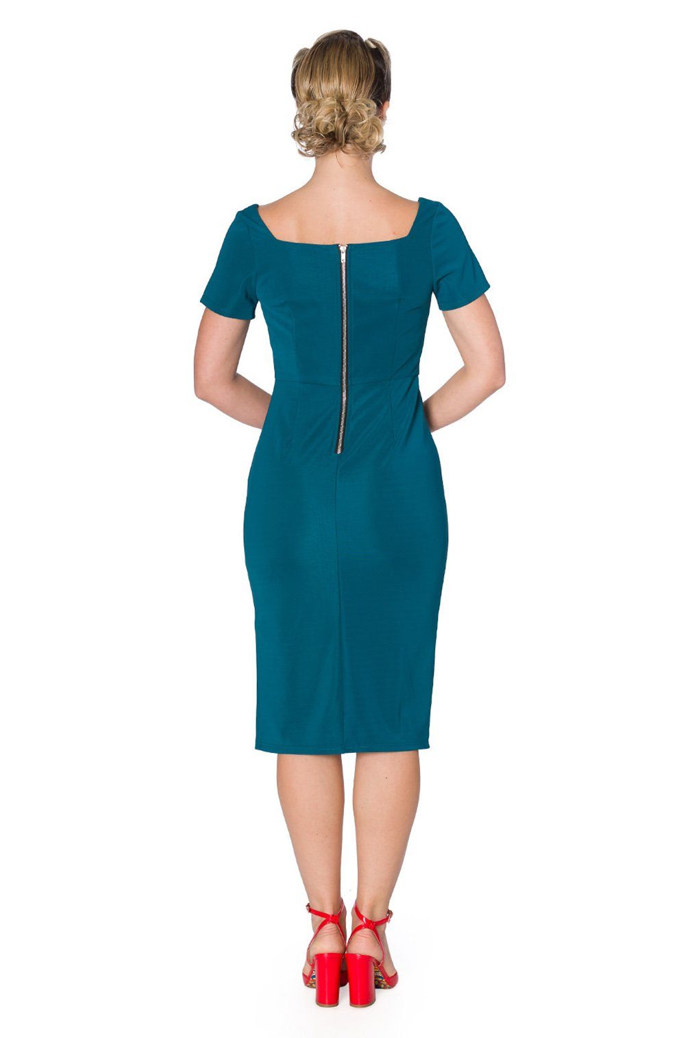 Banned A-Linien-Kleid She's The One Pencil Dress Teal Retro Vintage Bleistiftkleid