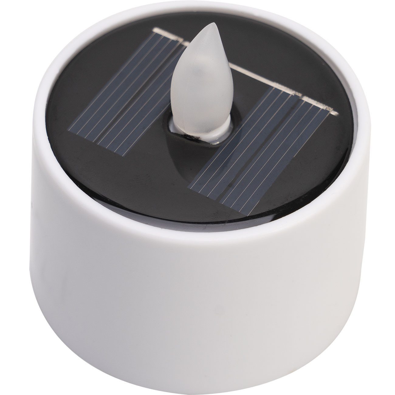 Casativo LED-Teelichter Solar-LED Teelichter IP44 bis 8 St. mit Dämmerungssensor Kabellos, LED fest integriert, warmweiß, Flammen-Effekt als Nachtlicht, ca. 8 Std. Leuchtdauer, Tagesaufladung