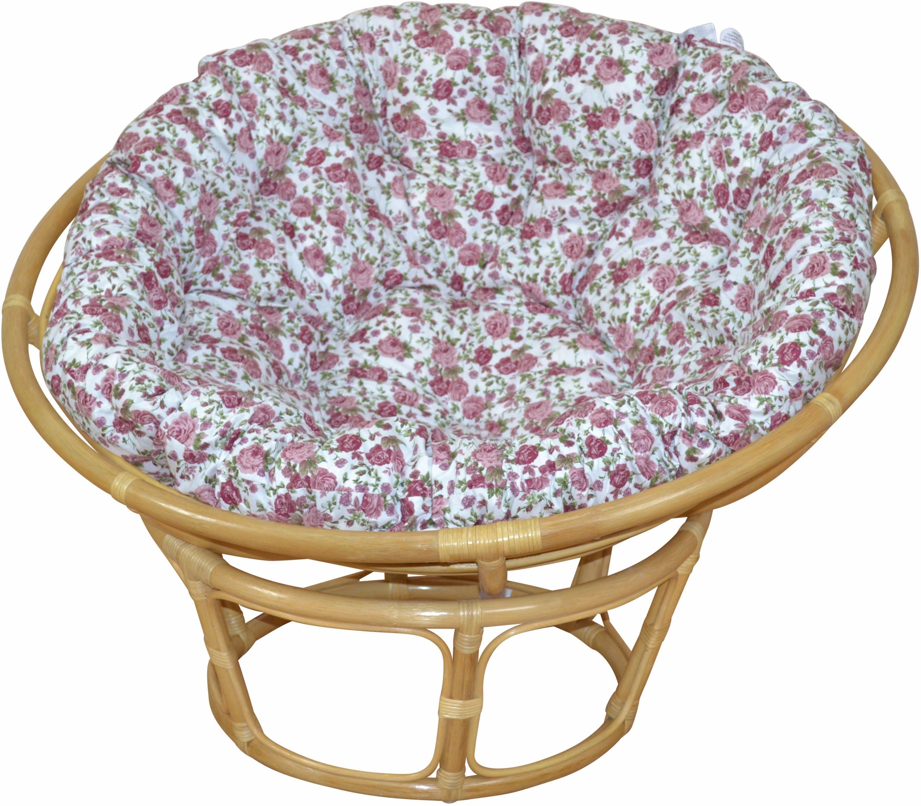 Home affaire Rattanstuhl, aus handgeflochtenem Rattan natur/rose