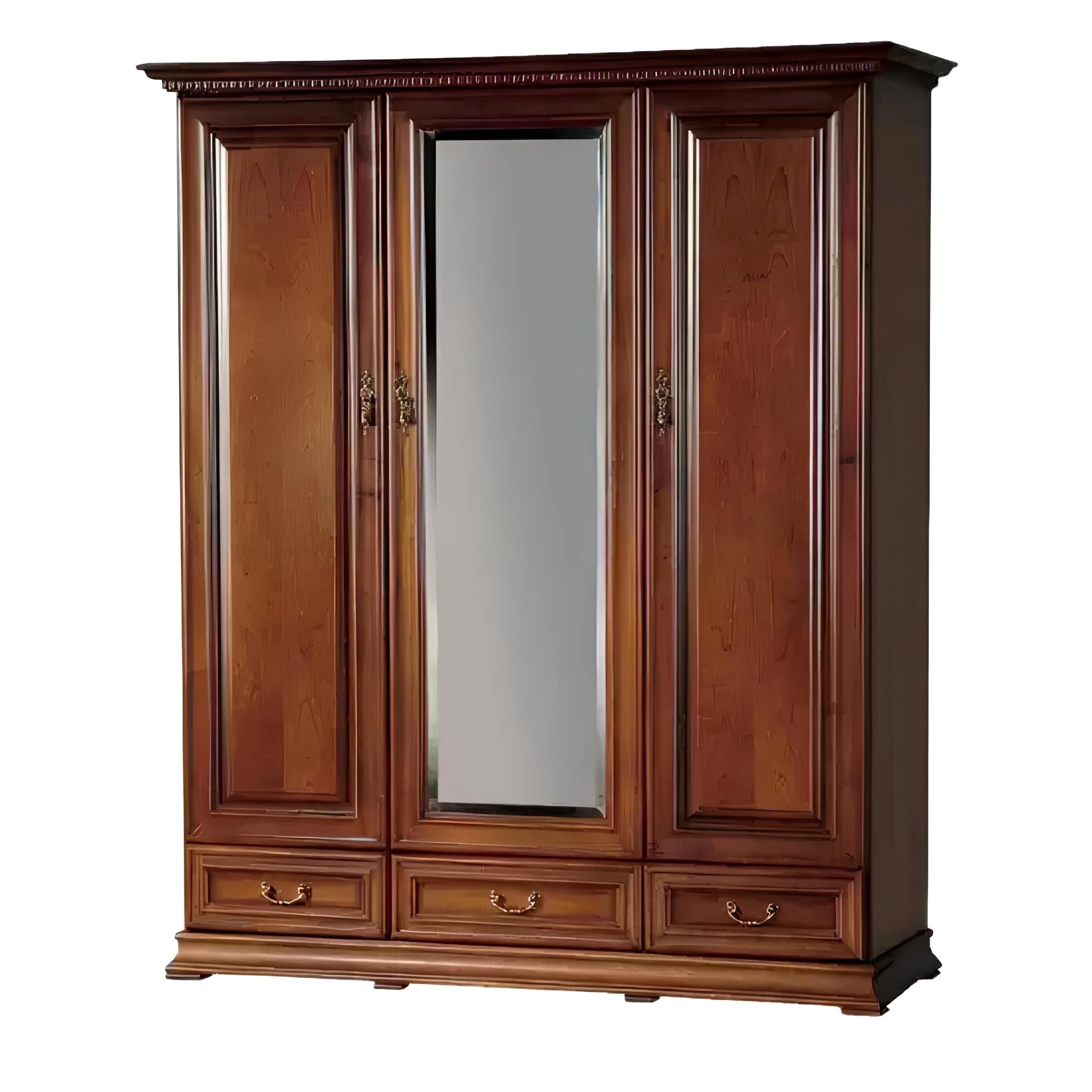 Kleiderschrank Neuer Barock-Kleiderschrank aus Holz für das Schlafzimmer im antiken