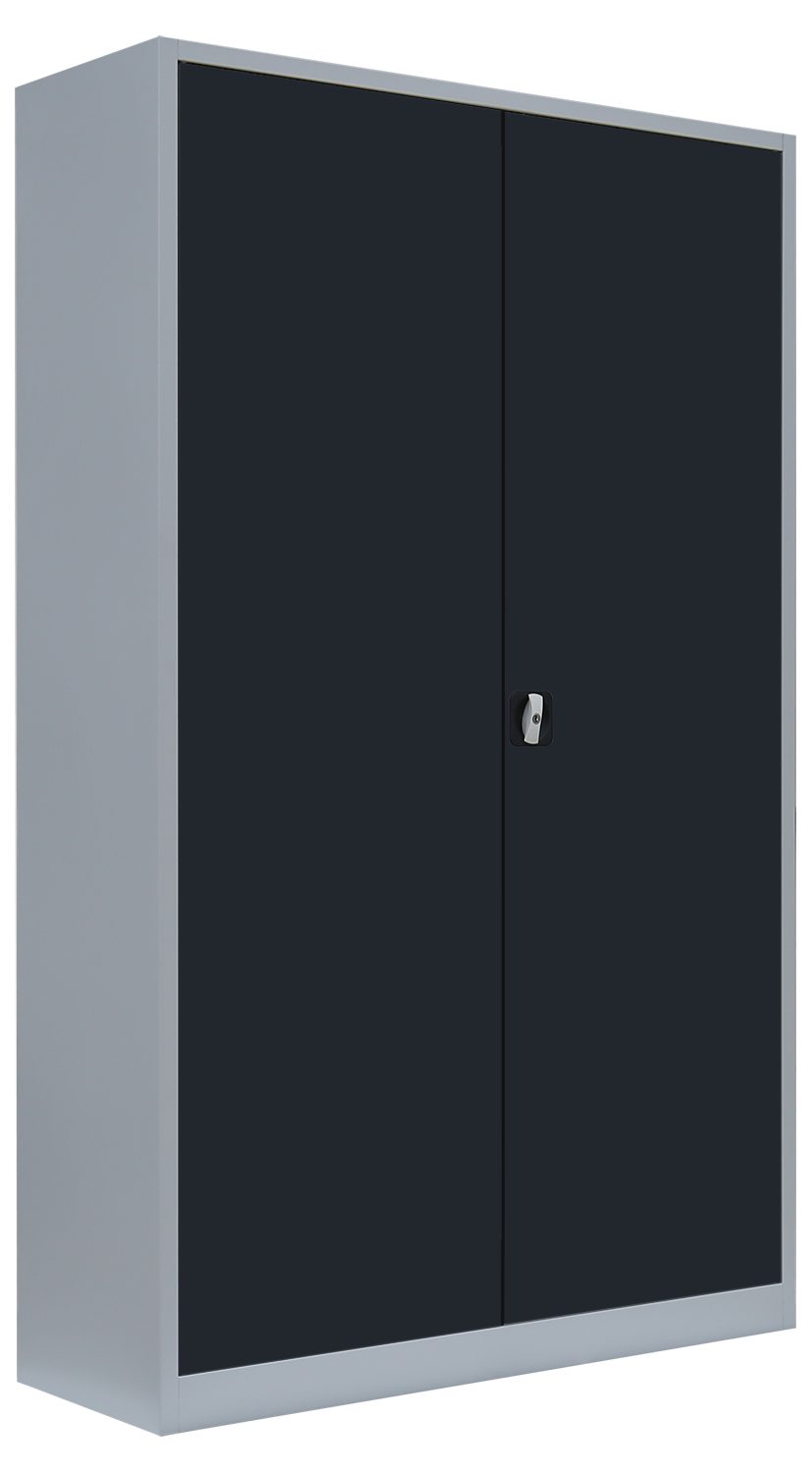Steelboxx Mehrzweckschrank Metallschrank abschließbar Aktenschrank Büroschrank 195x120x42cm (1-St) Mehrzweckschrank abschließbar