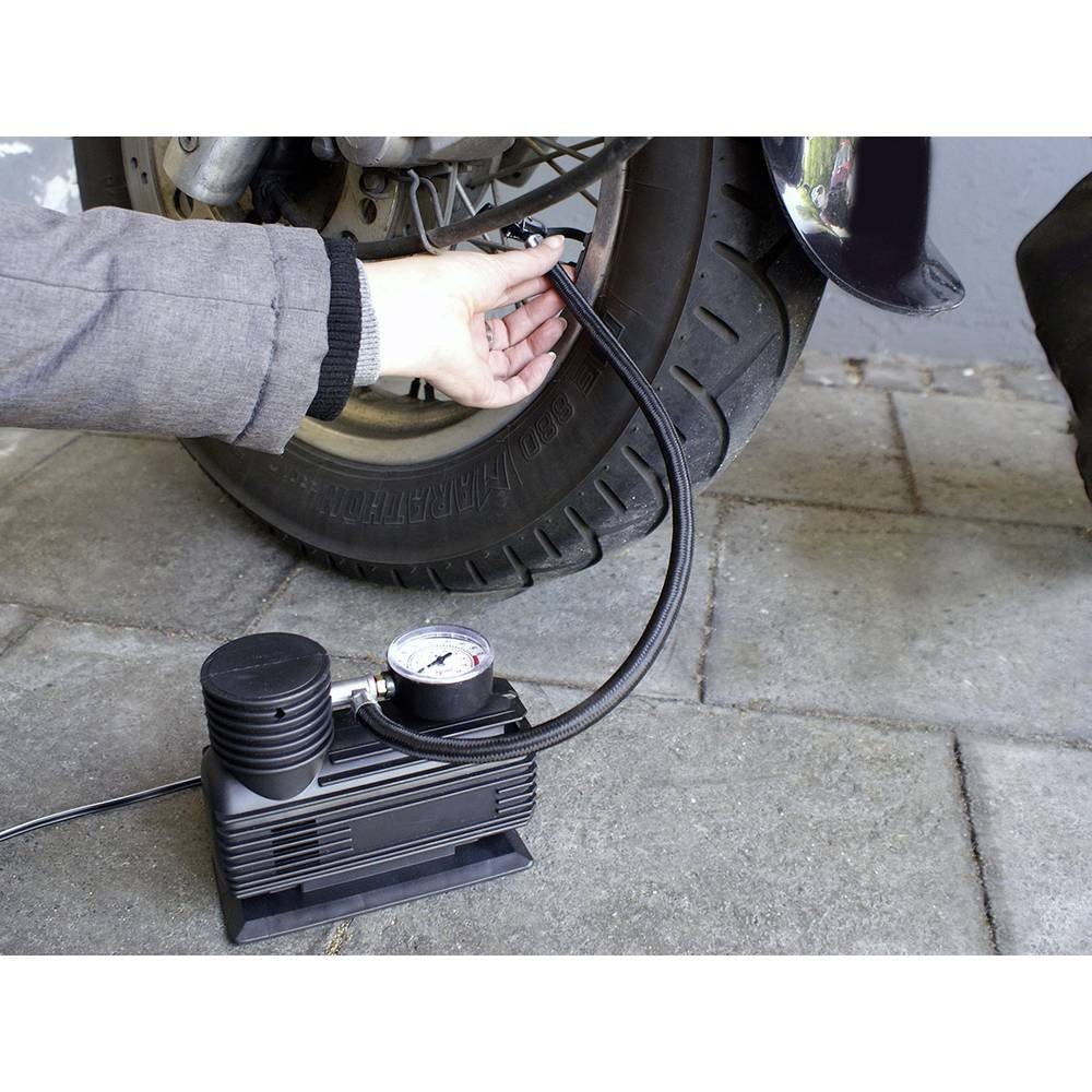 EUFAB Kompressor Mini Kompressor 12V 17bar 21066, Analoges Manometer