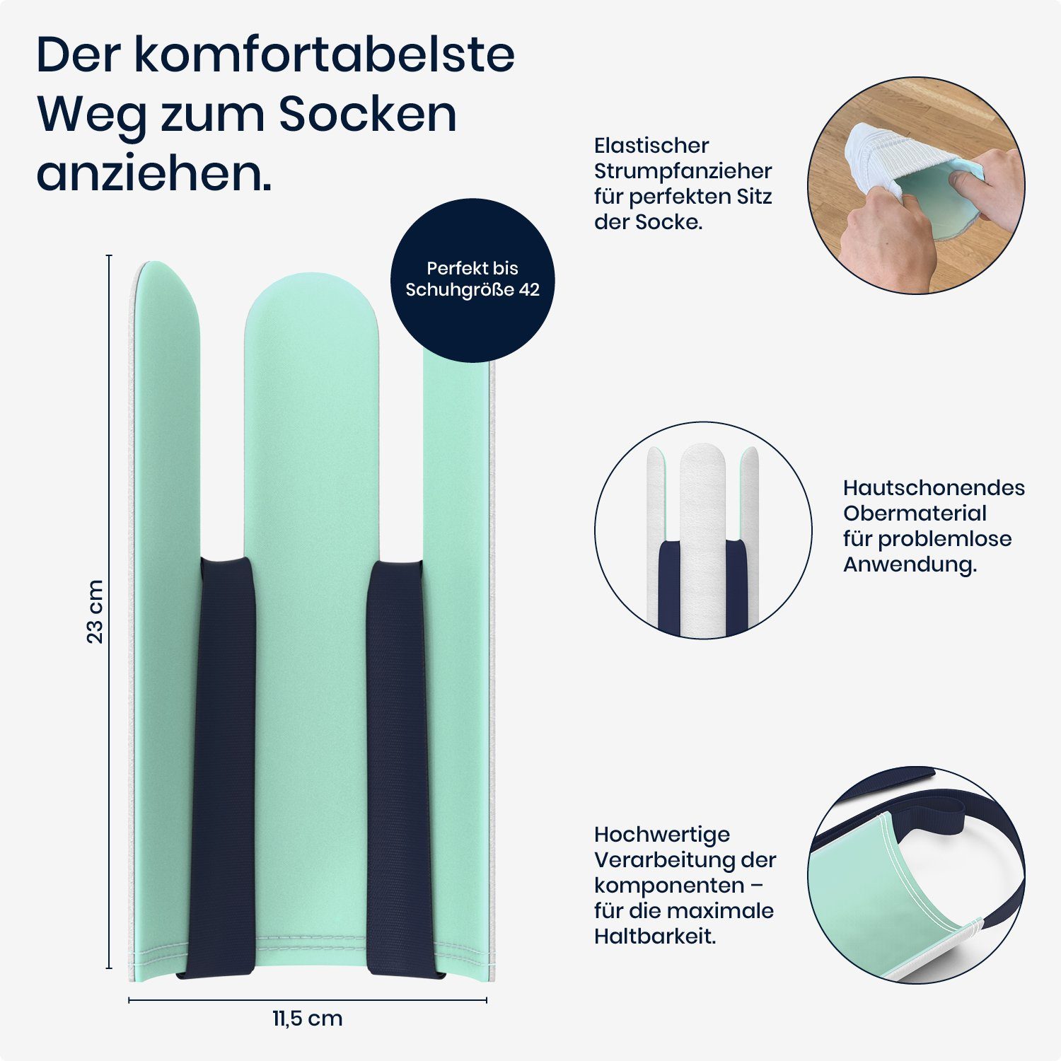 flexilife Anziehhilfe flexilife Textiler Strumpfanzieher Sockenanzieher - Sockenanziehhilfe