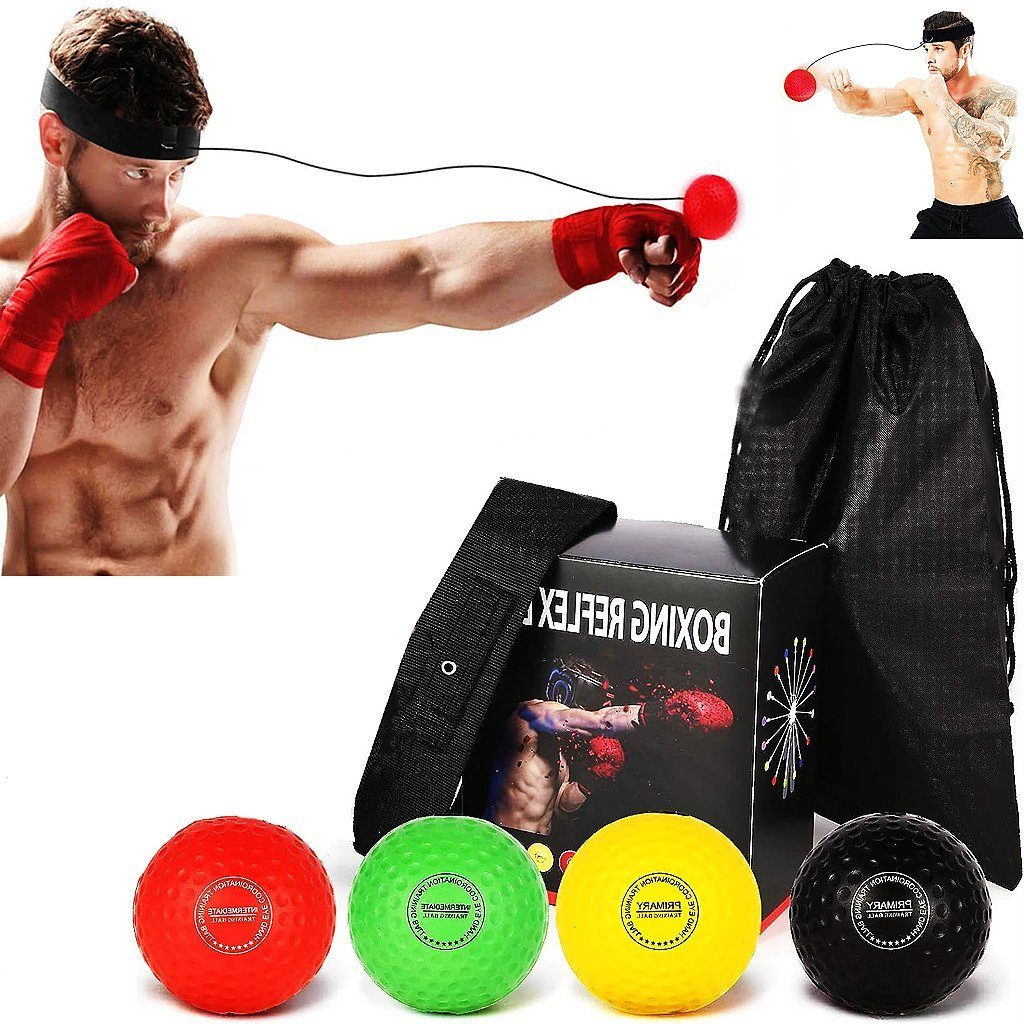 XDeer Lernspielzeug Reflexball,Box-Trainingsball Set,Boxing Reflexball, Ideal für das Training von Reaktion,Agilität Koordination