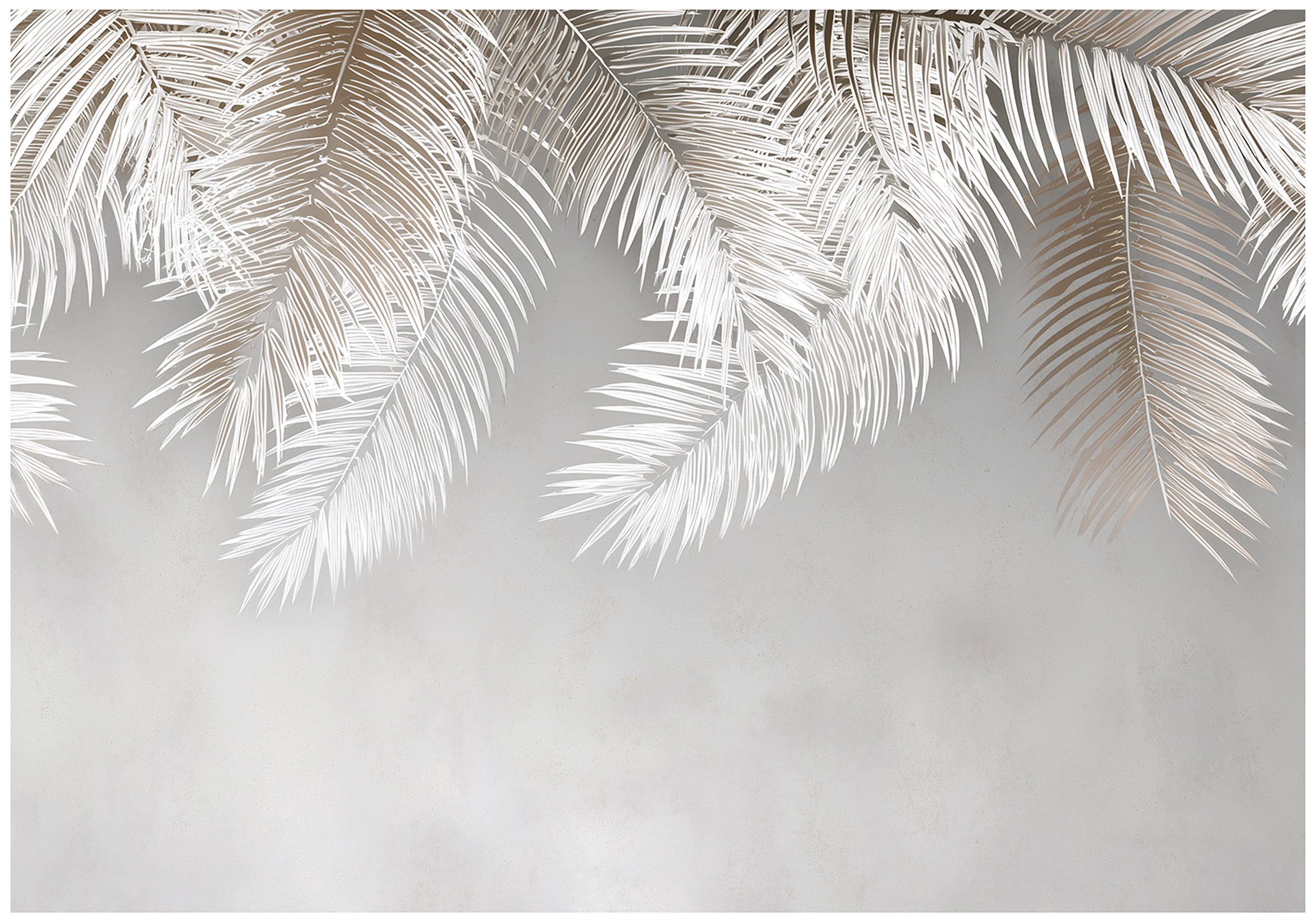 Wallarena Fototapete Blätter Grau Natur Vlies Tapete Wohnzimmer Schlafzimme günstig online kaufen