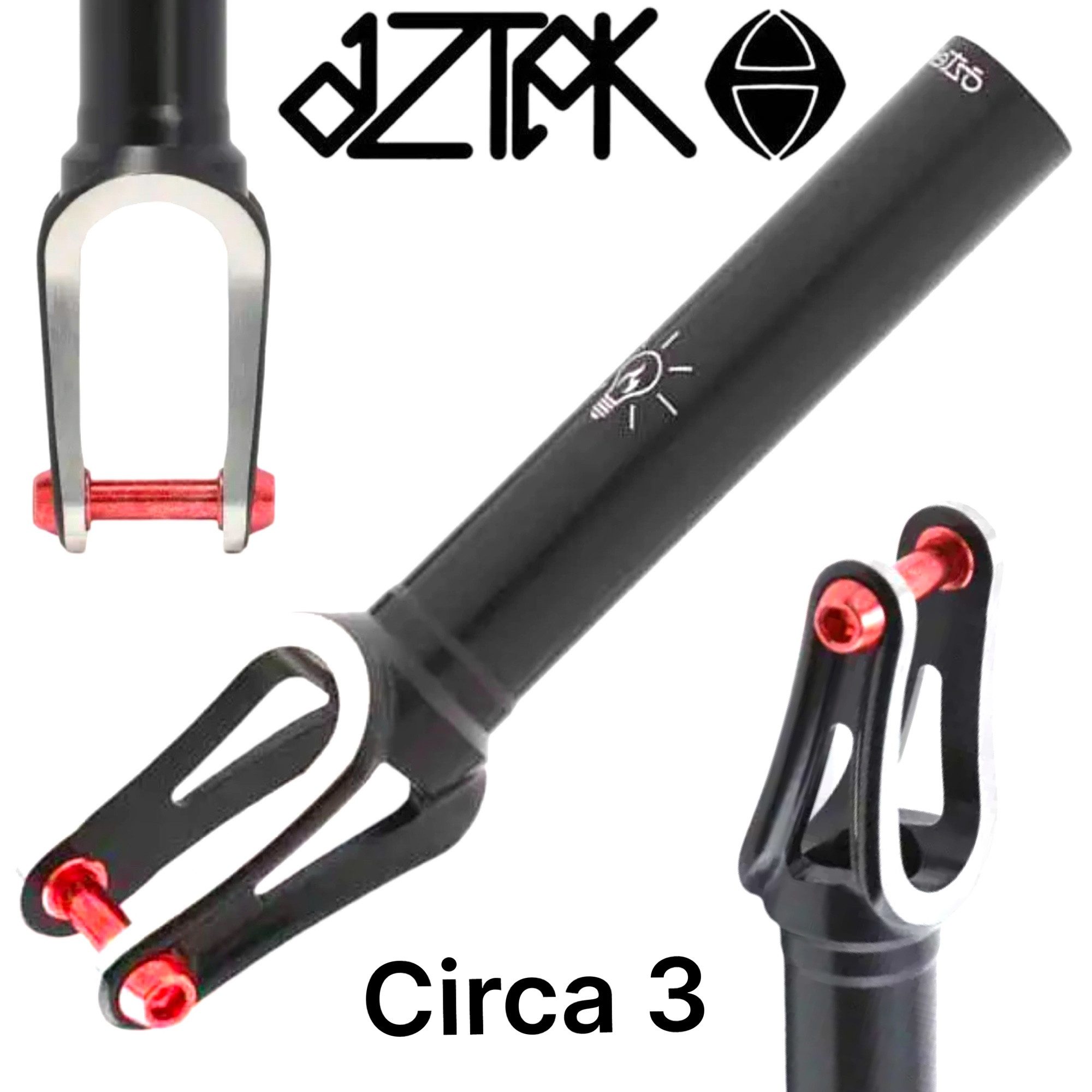 Aztek Stuntscooter Aztek Circa 3 Stunt-Scooter Gabel 157gr SCS Schwarz