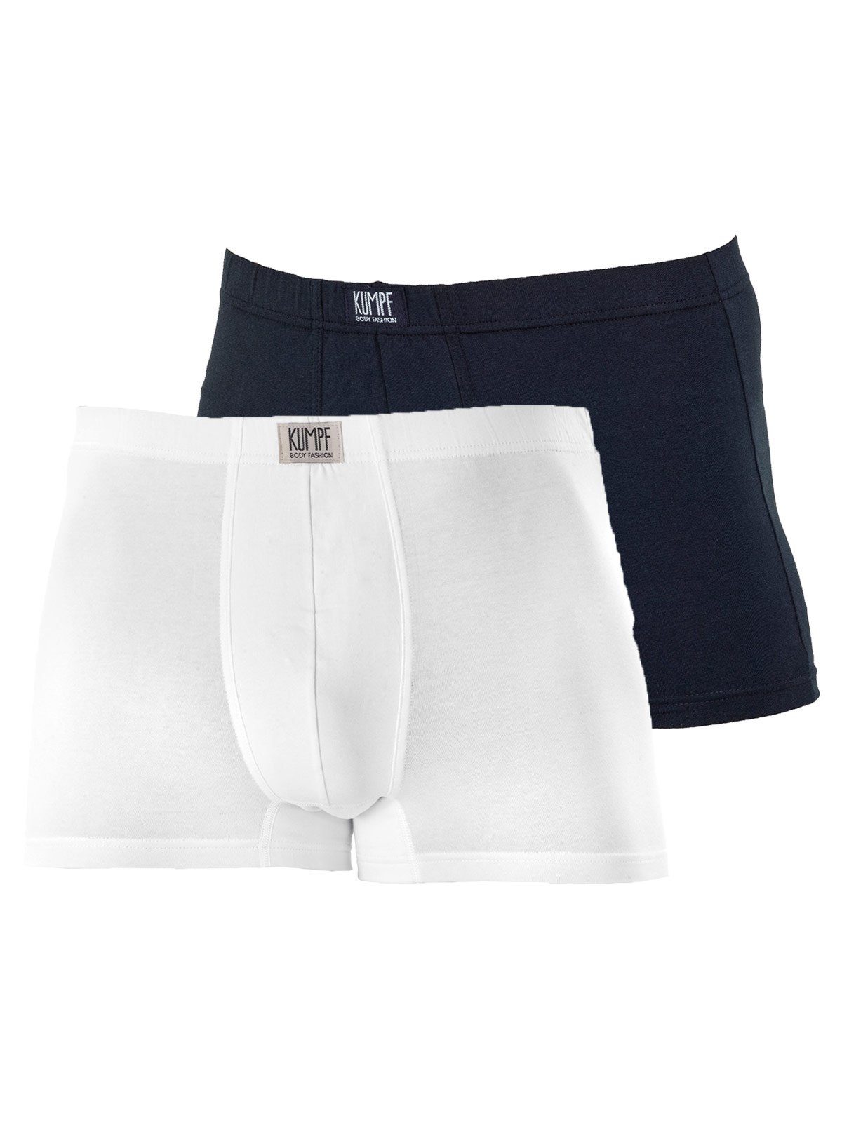 KUMPF Retro Pants 2er Sparpack Herren Pants Bio Cotton (Spar-Set, 2-St) hohe Markenqualität navy weiss