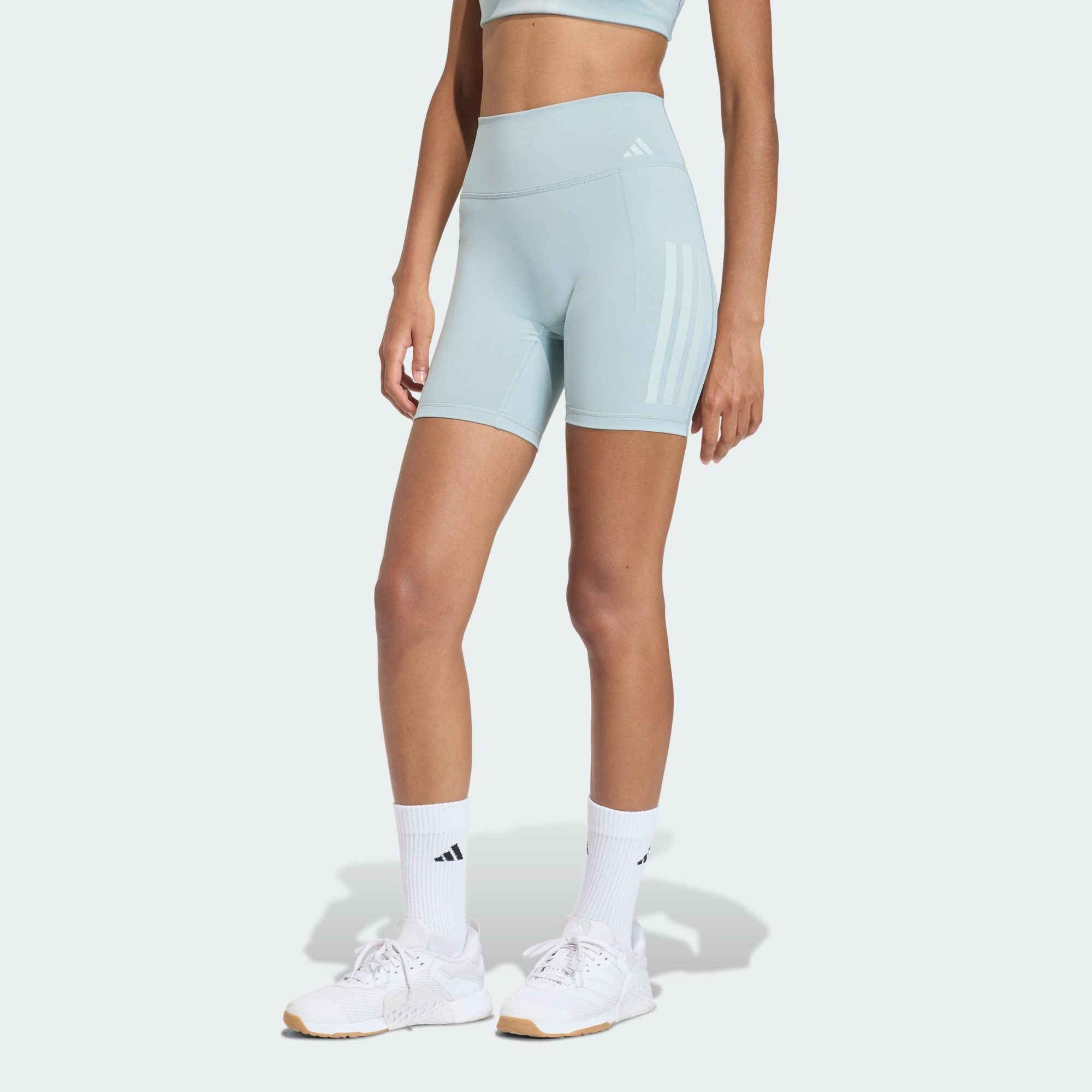 adidas Performance Leggings OPTIME WORKOUT 3-STREIFEN KURZE LEGGINGS (1-tlg)