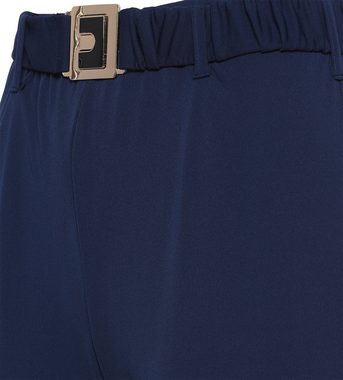 MONACO blue Jerseyhose Stoffhose koerpernah mit Schmuckgürtel