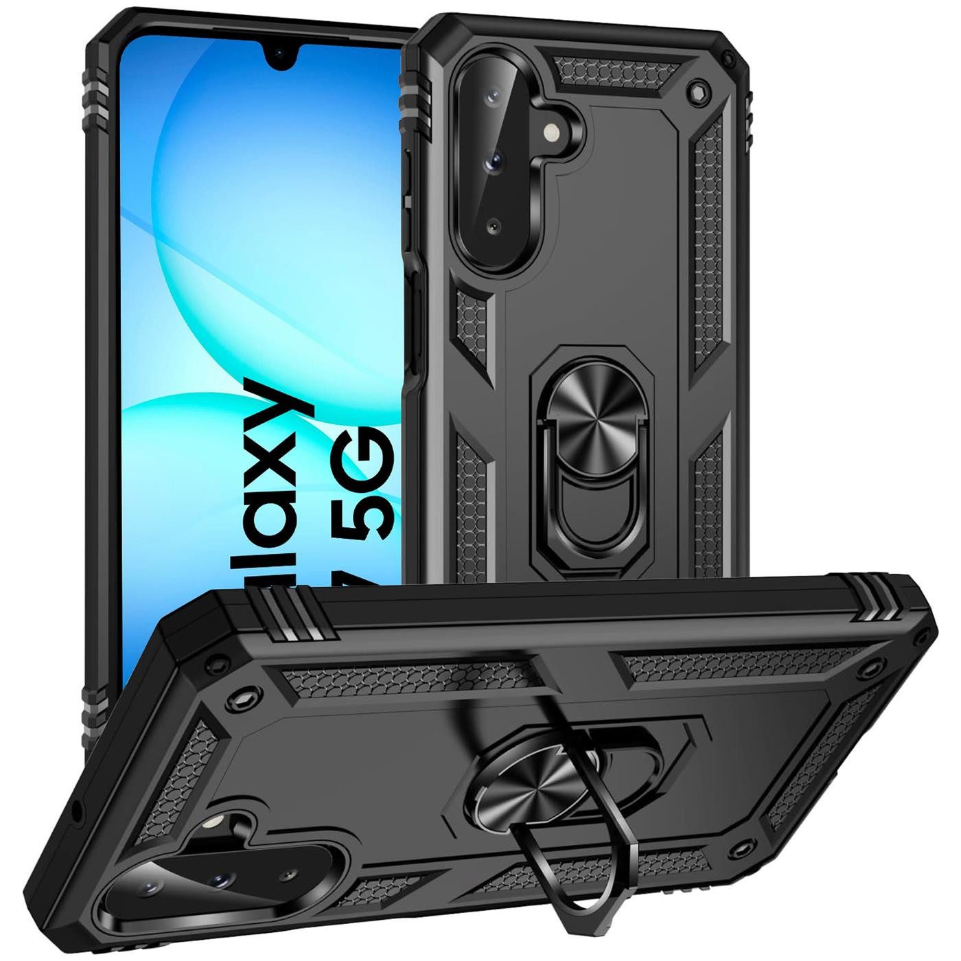 CoolGadget Handyhülle Armor Shield Case für Samsung Galaxy A17 5G 6,7 Zoll, Outdoor Cover mit Magnet Ringhalterung Hülle für Samsung Galaxy A17