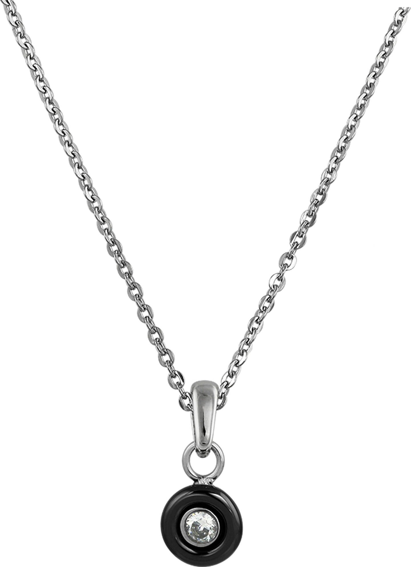 Amello Edelstahlkette Amello Stein Halskette silber günstig online kaufen