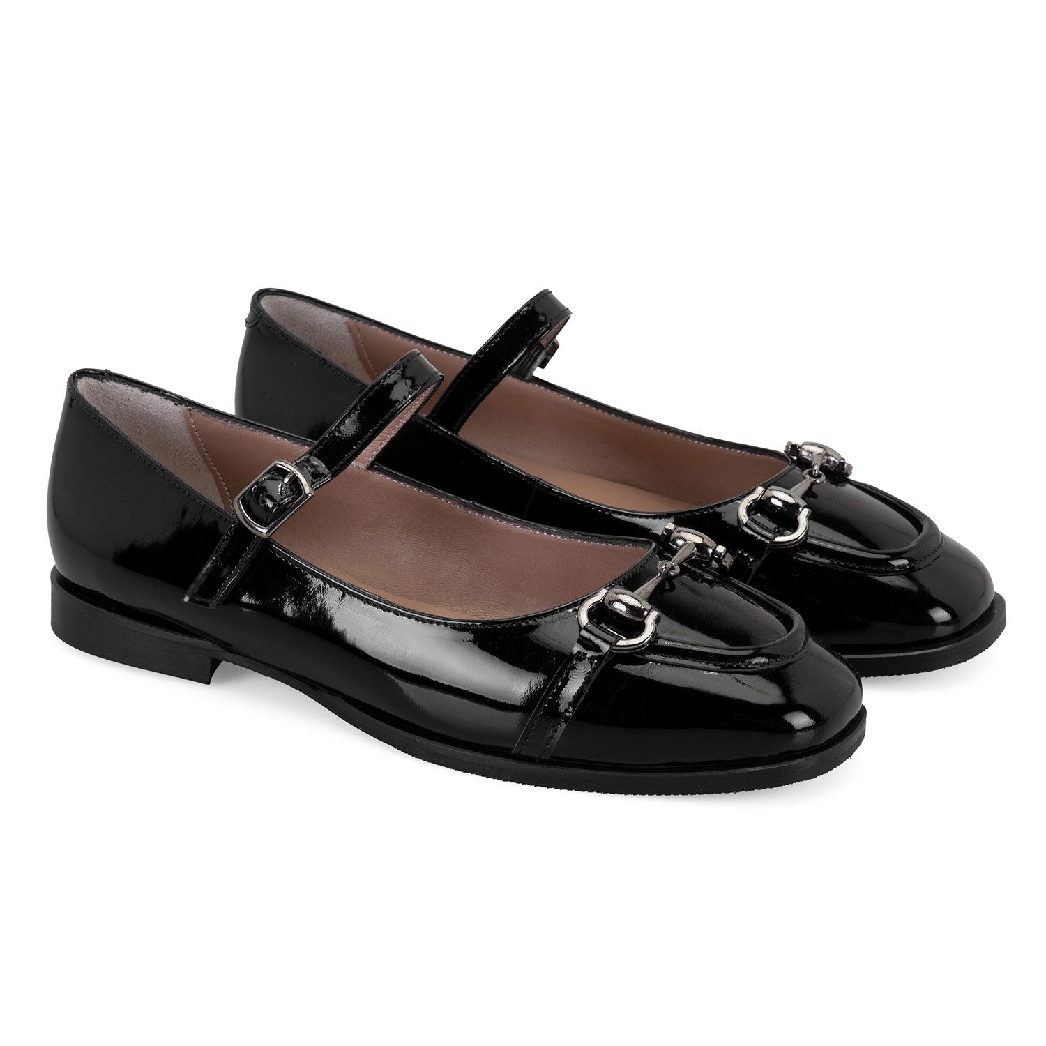 Desa Damen-Ballerinas aus Lackleder – Flacher Absatz, atmungsaktiv Ballerina