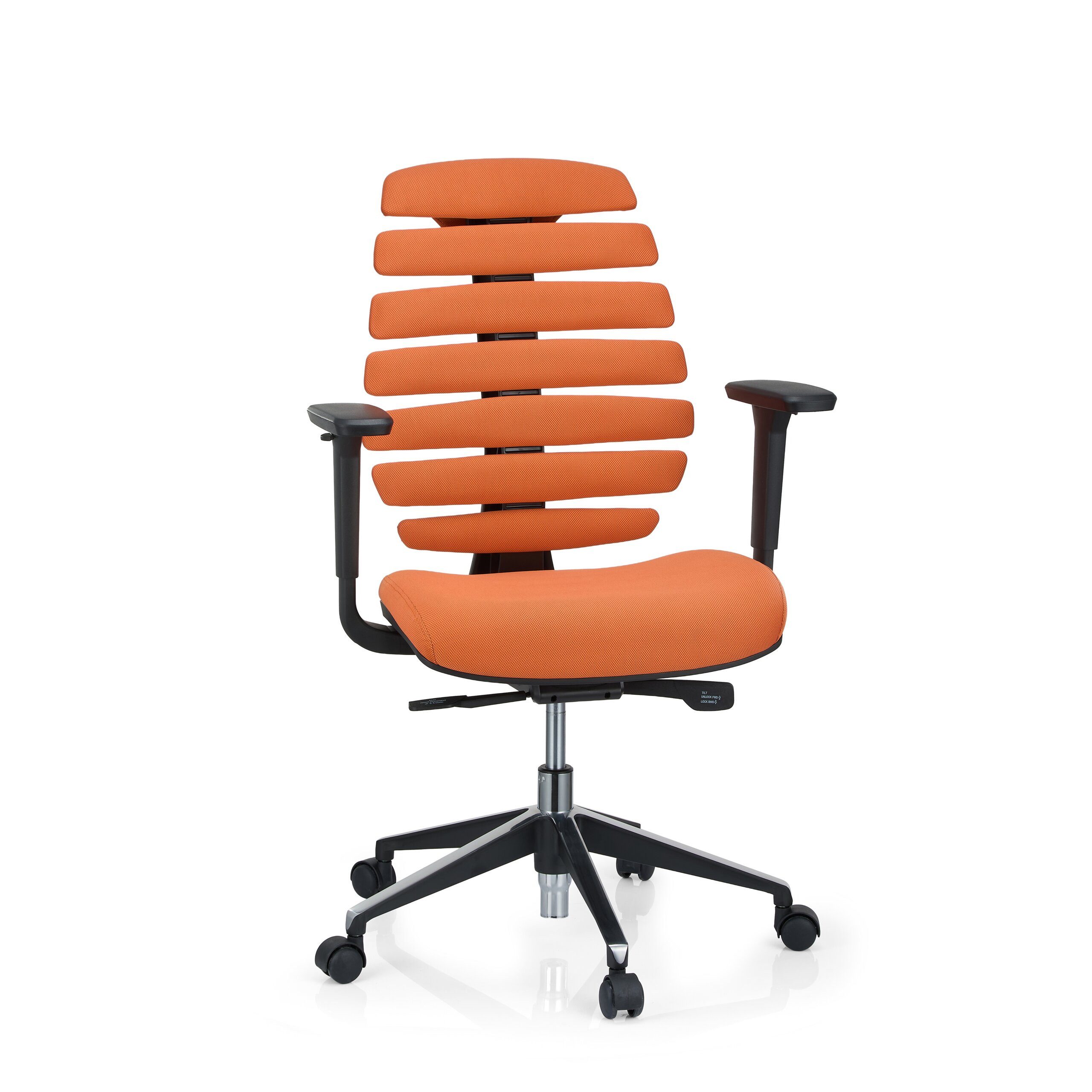 hjh OFFICE Drehstuhl Profi Bürostuhl Ergo Line Ii Stoff mit Armlehnen (1 St), Ergonomischer Chefsessel, Schreibtischstuhl höhenverstellbar