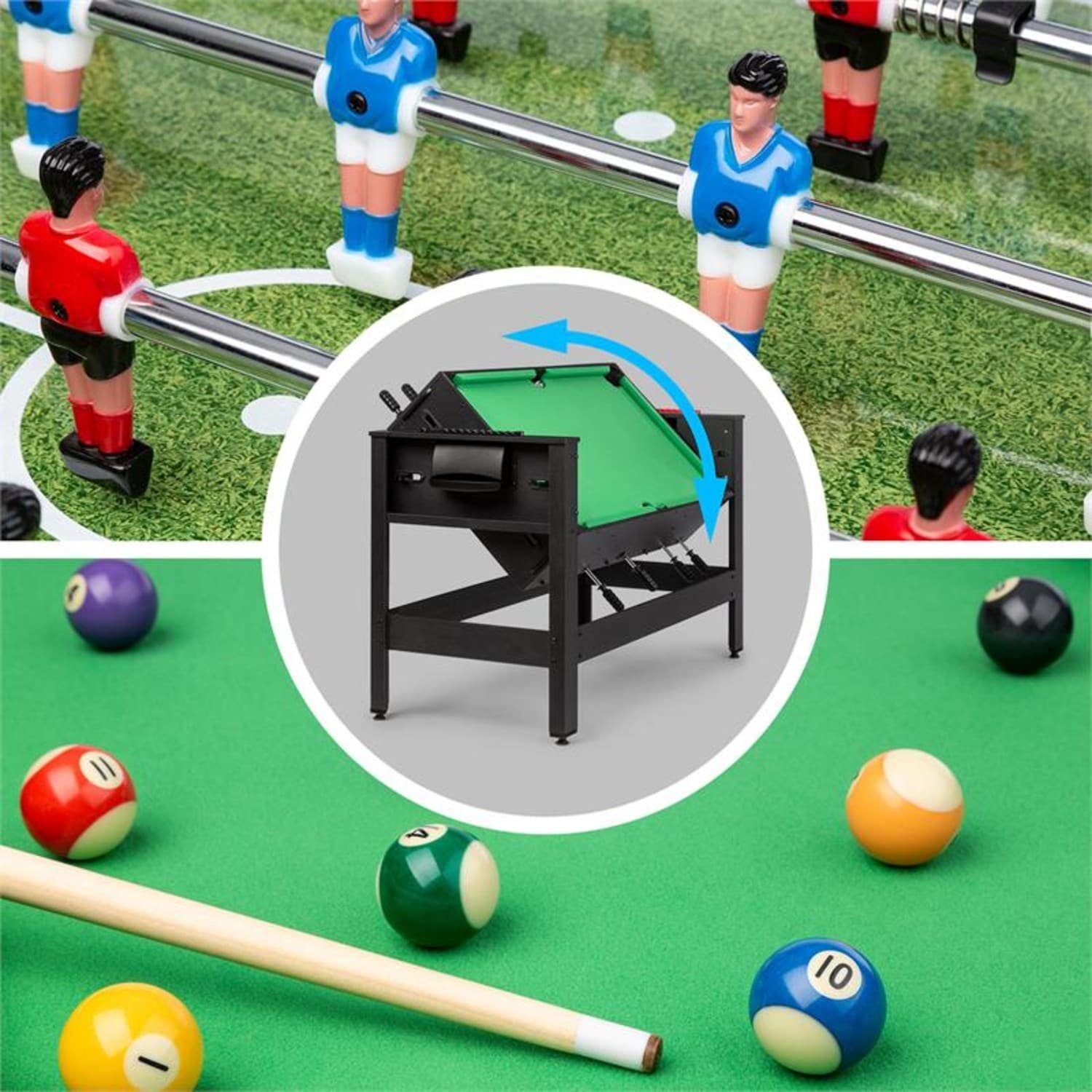 KLARFIT Spieltisch Spin 2-in-1 Spieletisch, (26-tlg) günstig online kaufen