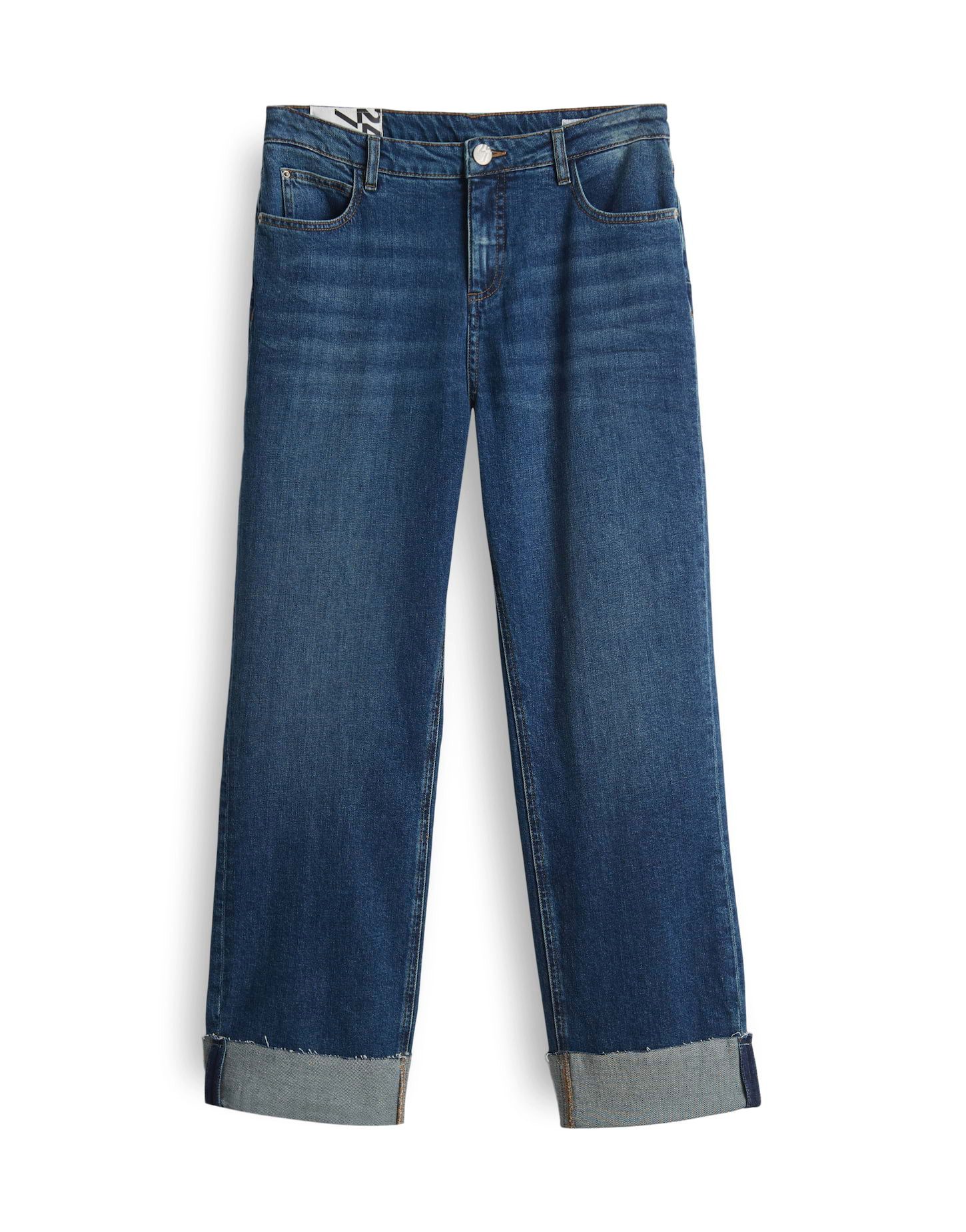 Boyfriend-Jeans LANI TURN UP aus Dry Indigo® Mid Rise