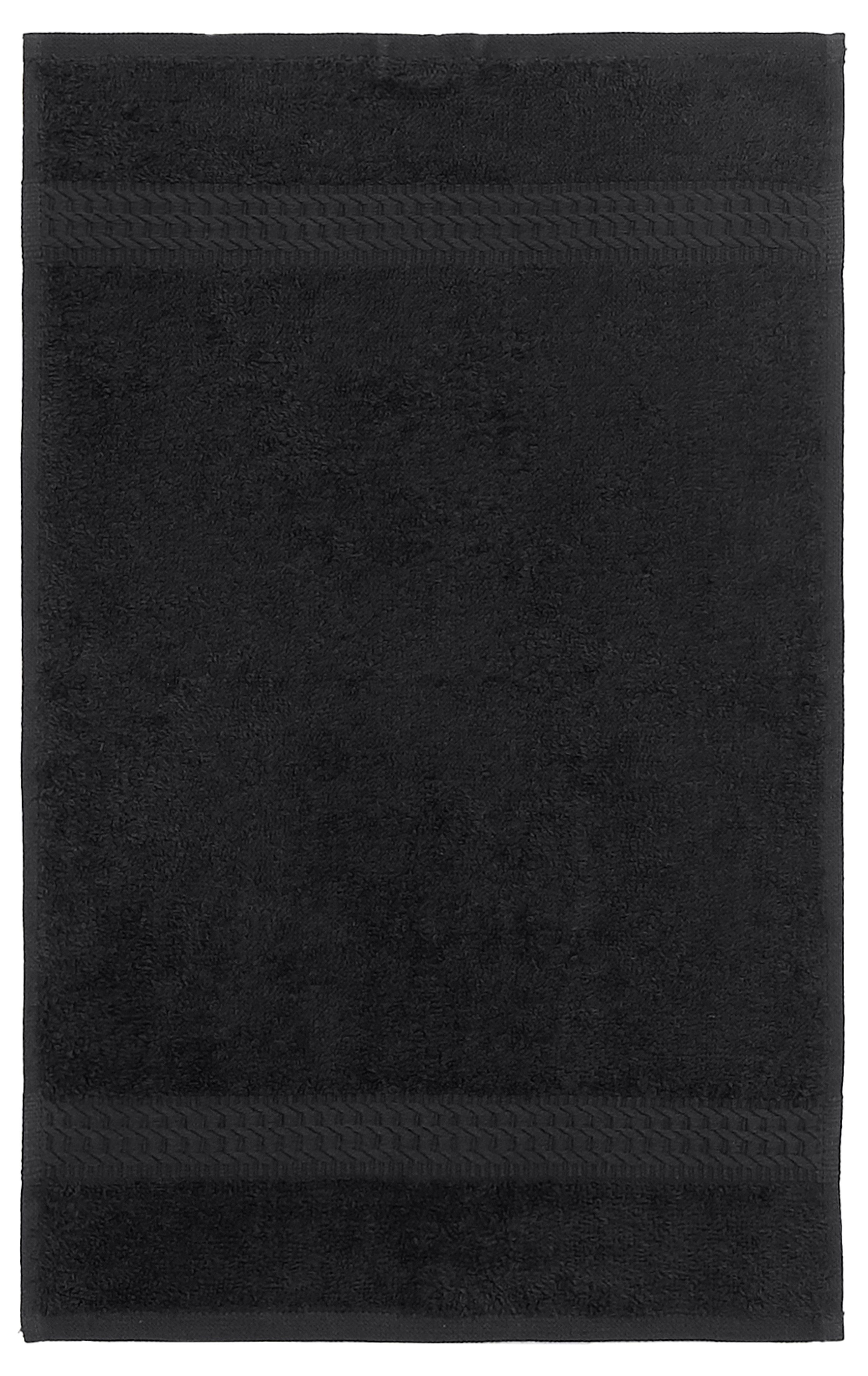 OTTO home Gästehandtücher Juna, als Set und Serie erhältlich, 6 Gästetücher, 30x50cm, Walkfrottee (6-St), 100% Baumwolle, mit Bordüre, Uni-Farben, weich