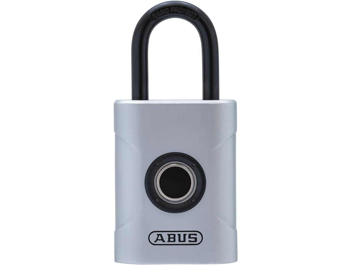 ABUS Vorhängeschloss Touch 57/45, 20 Fingerabdrücke speicherbar, IP Zertifizierung IP66 & IP68