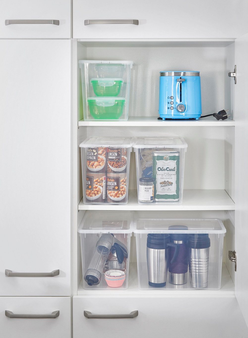 Gardissimo Aufbewahrungsbox 5 er Set mit Deckel 20 Liter Kunststoff Boxen Stapelboxen Plastik (Spar-Set, 5 St., 5 Boxen + Deckel), stapelbar / Made in Germany – Bild 5 von 5