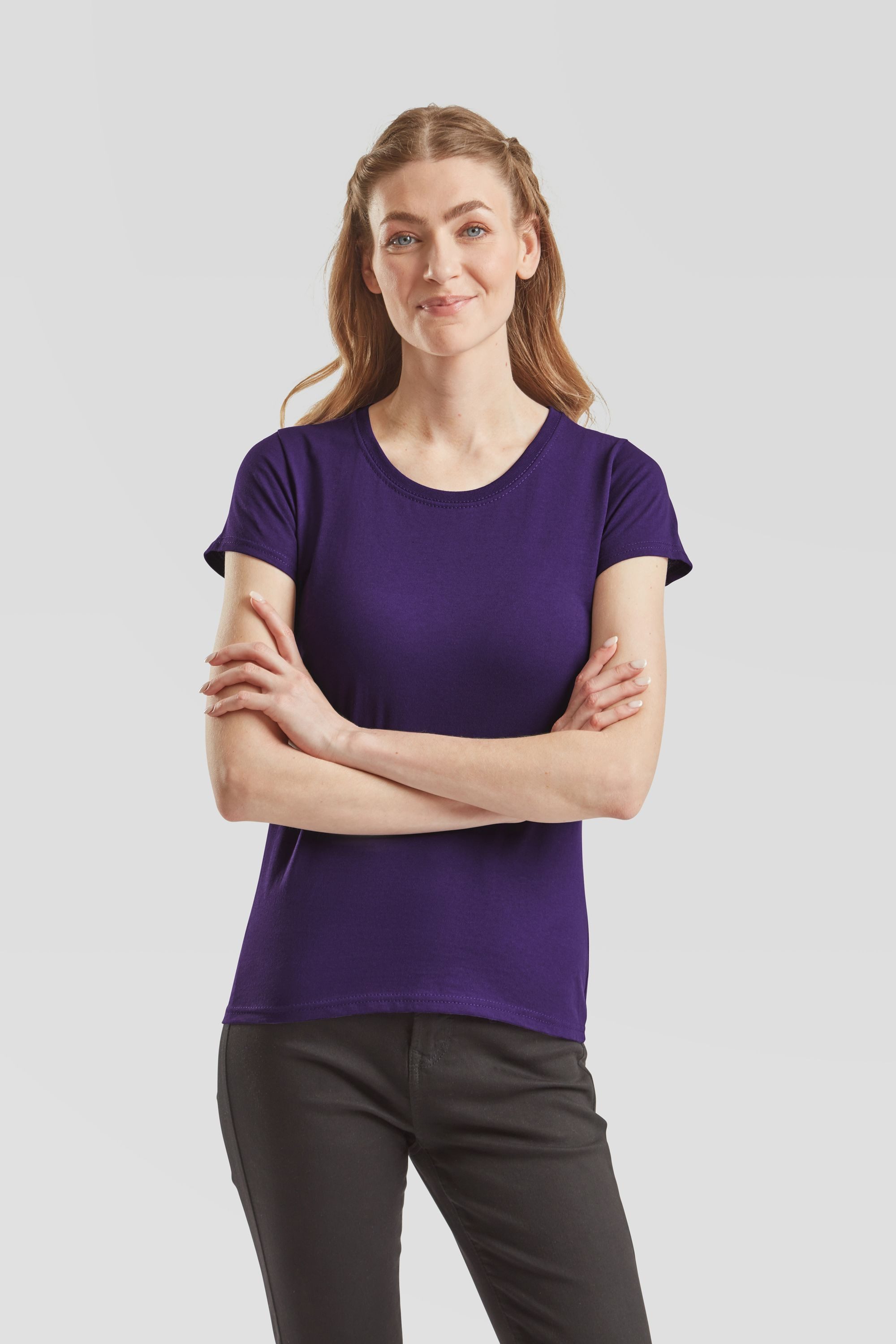 Fruit of the Loom Rundhalsshirt Fruit of the Loom Valueweight T Lady-Fit – Bild 3 von 5
