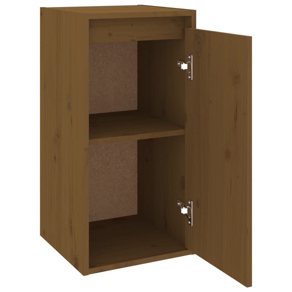 furnicato Wandregal Wandschrank Honigbraun 30x30x60 cm Massivholz Kiefer, 1-tlg.