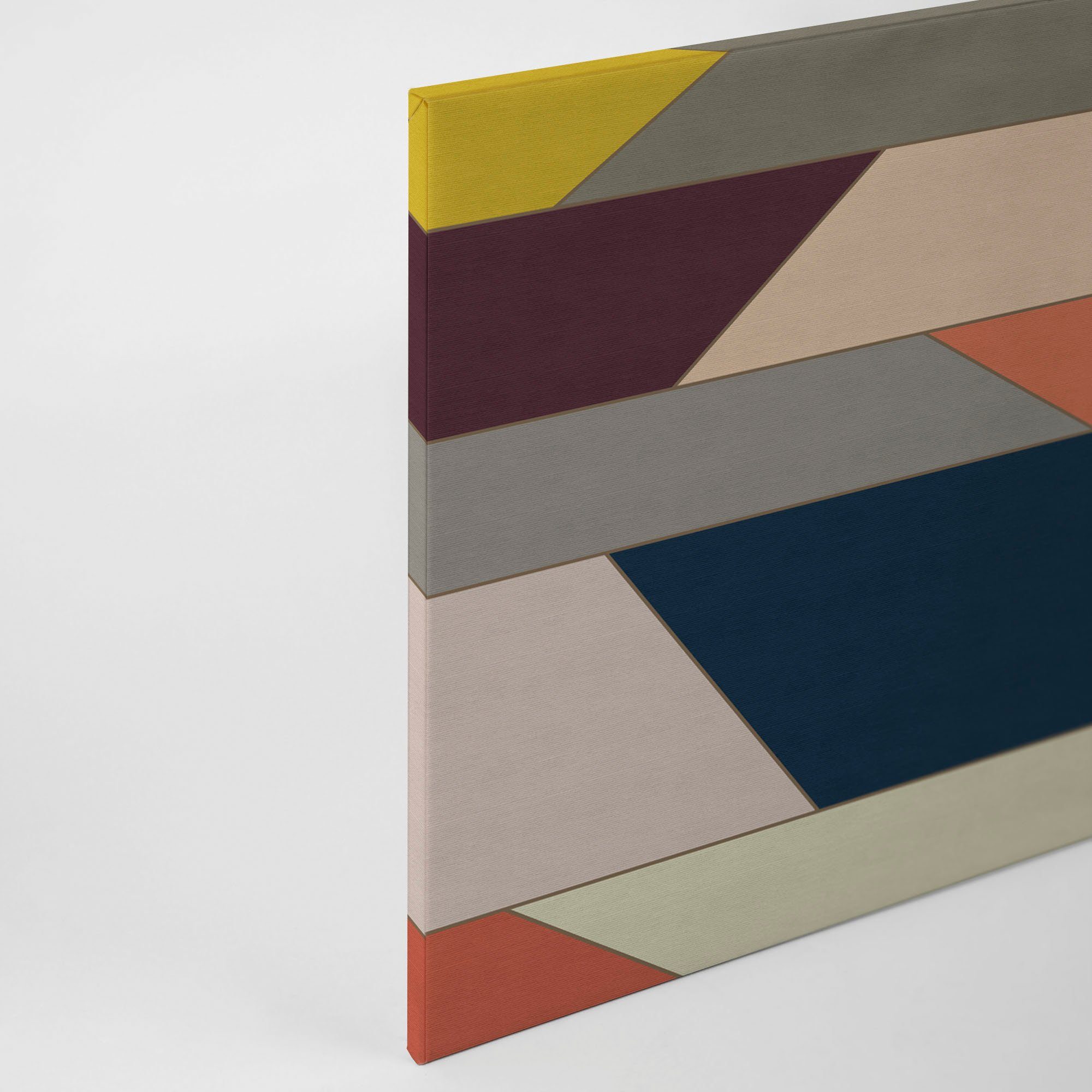 A.S. Création Leinwandbild geometry, Abstrakt, Kinder, Kunst (1 St), Keilrahmen Farben Bunt Grafisch Abstrakt Leinwand-Bild Wohnzimmer Wand