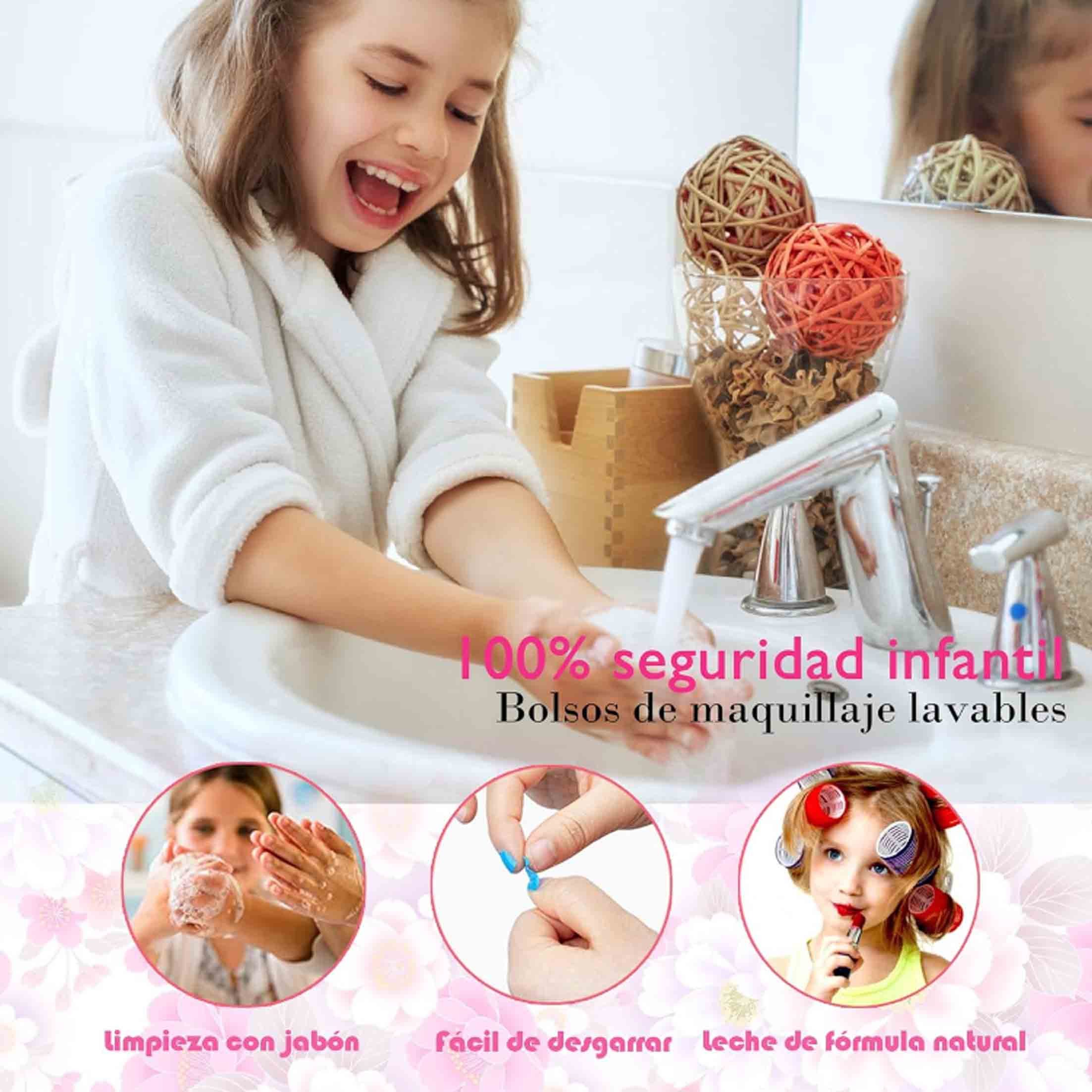 KINSI Kosmetik-Set Prinzessin Schminkkoffer, Mädchen-Spielzeug,Lidschatten-Set, Eine breite Palette von Accessoires, eine breite Palette von Make-up – Bild 5 von 5