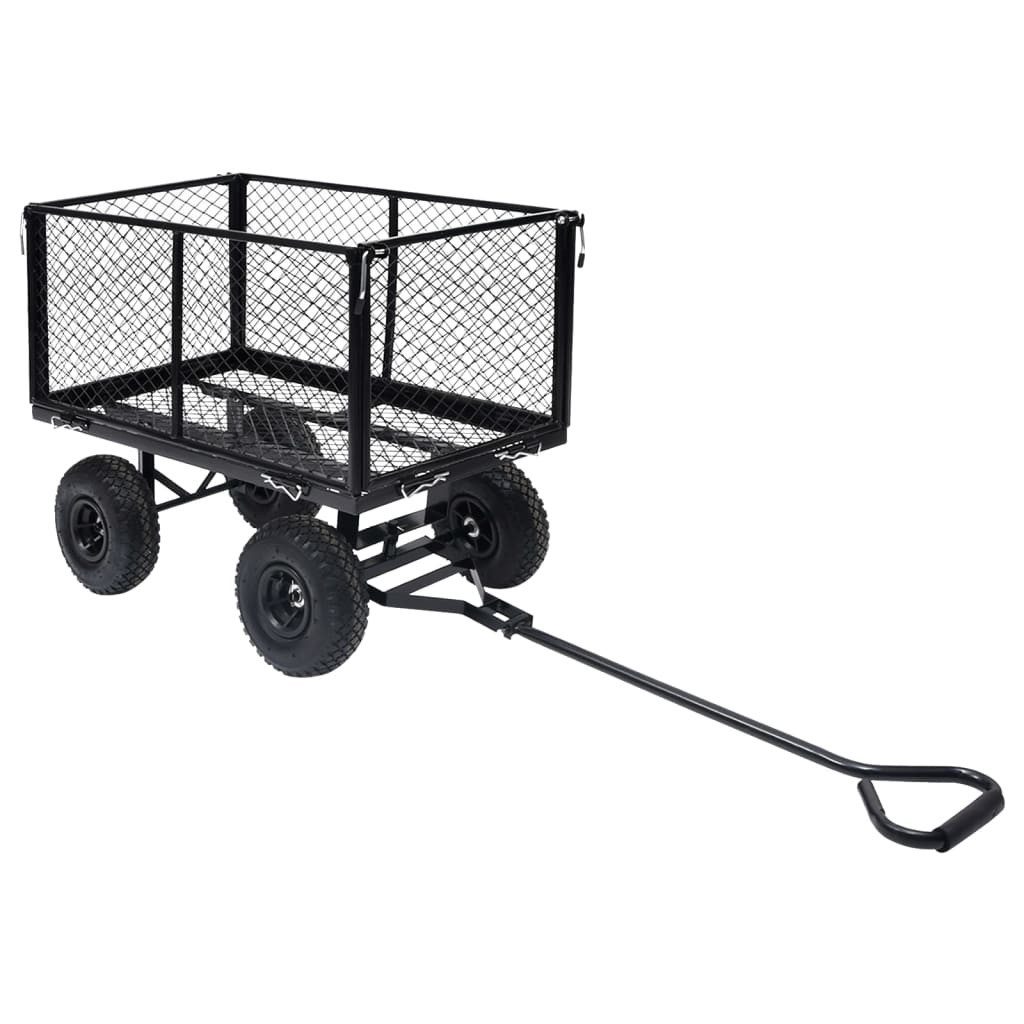 vidaXL Bollerwagen 350 kg Gartenwagen Schwarz 350kg Bollerwagen Handwagen Transportwagen