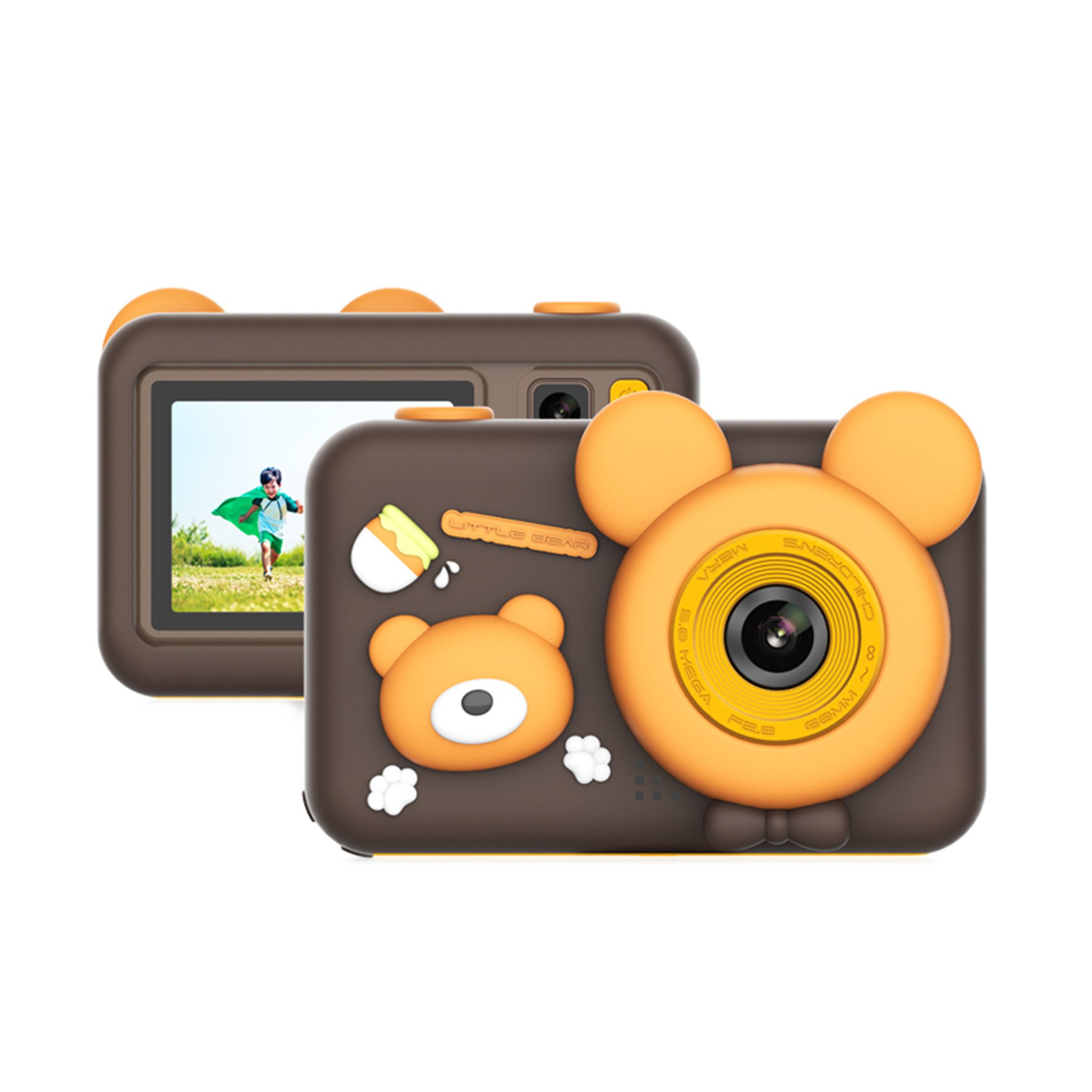 KINSI Kinder-Digitalkamera mit Dualer Kamera,2600P HD Auflösung Sofortbildkamera (Musikplayer,Ideal für Jungen & Mädchen ab 3 Jahren)