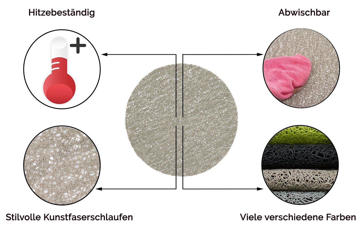 ZOLLNER Platzset, (4-St), schmutzabweisend, 30 x günstig online kaufen