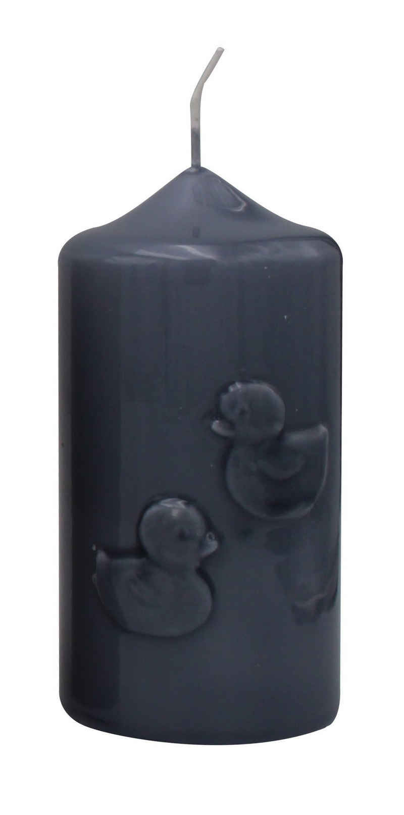 Kopschitz Kerzen Stumpenkerze Kerze "Ducktales" Blau-Grau gelackt 120 x Ø 60 mm, 1 Stück