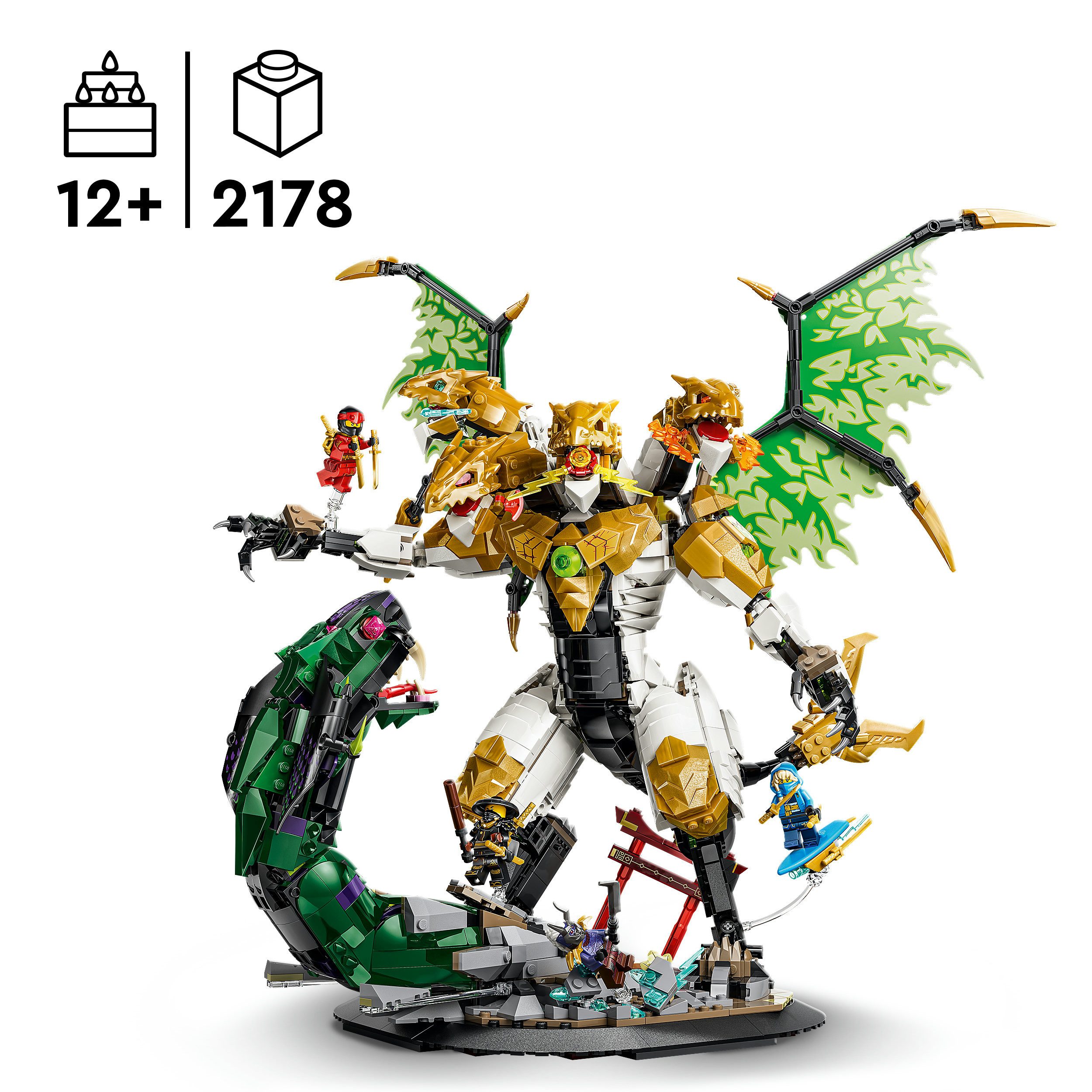 LEGO® Duell mit dem Ultradrachen (71872), LEGO Ninjago Konstruktionsspielsteine, (2178 St), Made in Europe